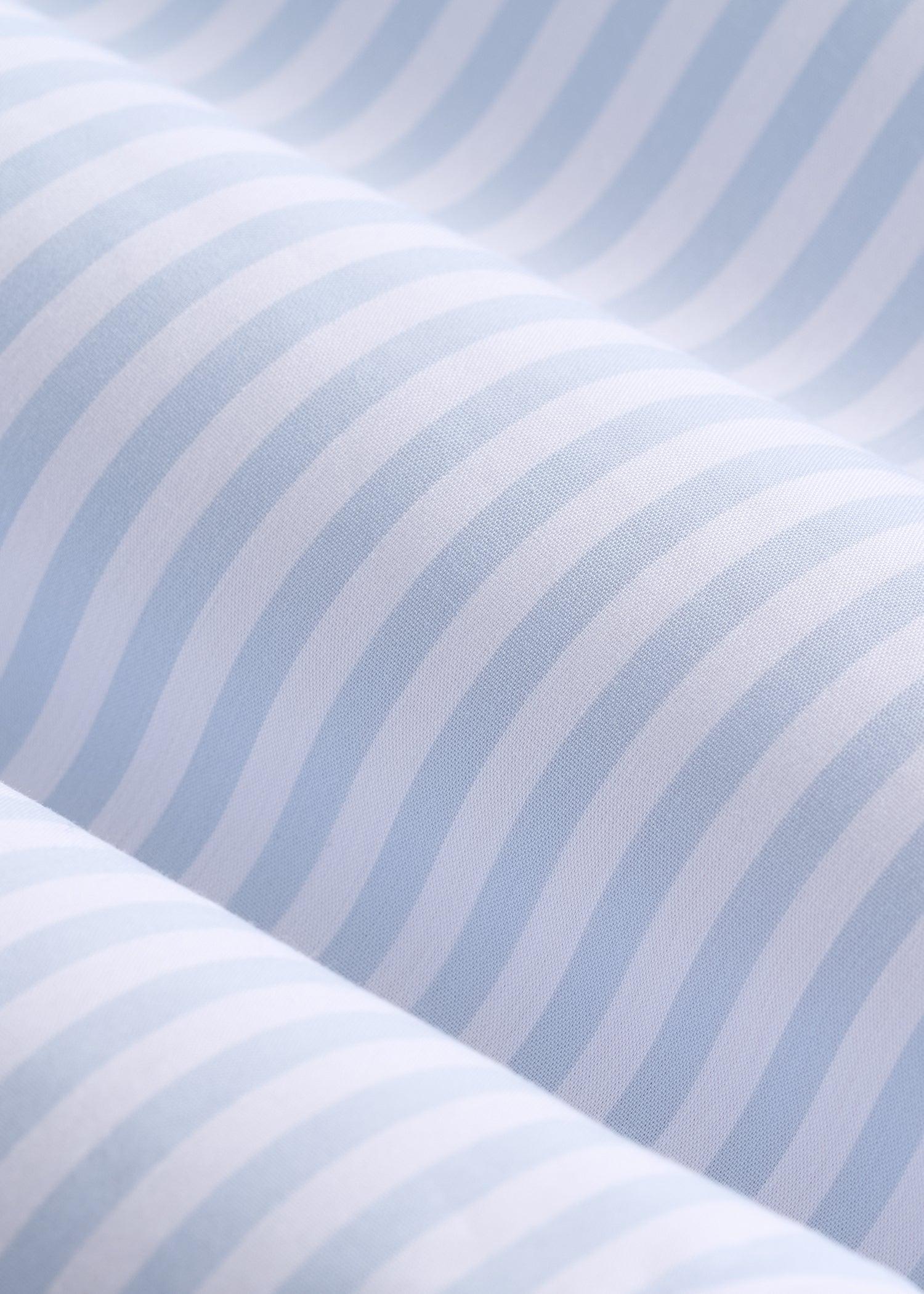 Slim Fit Button-Up Shirt for Tall Women in Light Blue Stripe Female Product Image