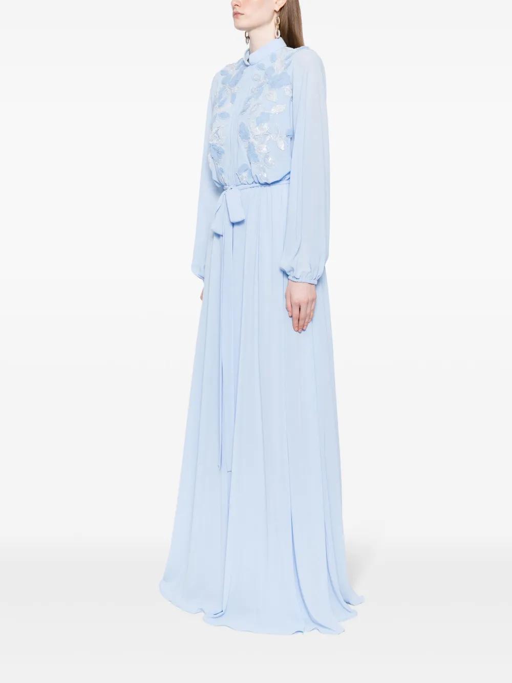 floral-embroidered kaftan dress Product Image