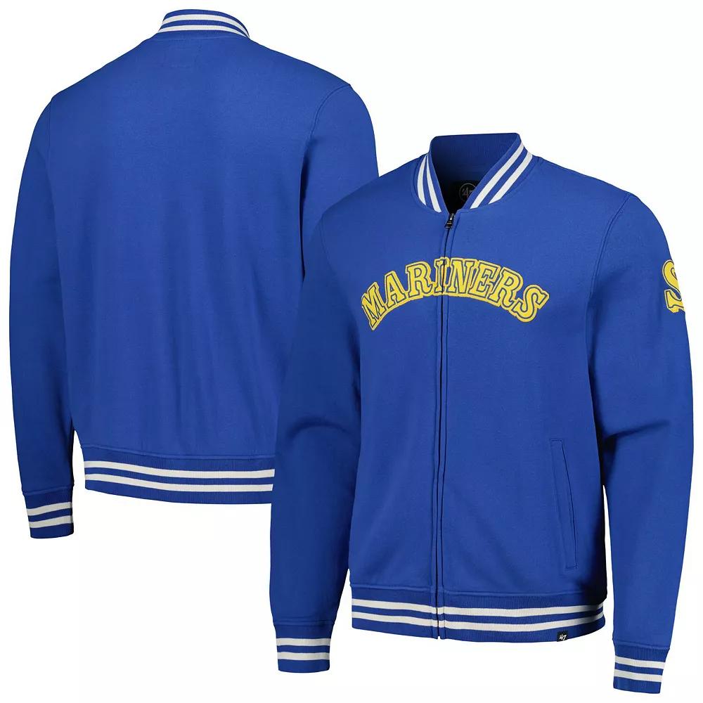 Men's '47 Royal Seattle Mariners Wax Pack Pro Camden Full-Zip Track Jacket, Size: 2XL, Blue Product Image