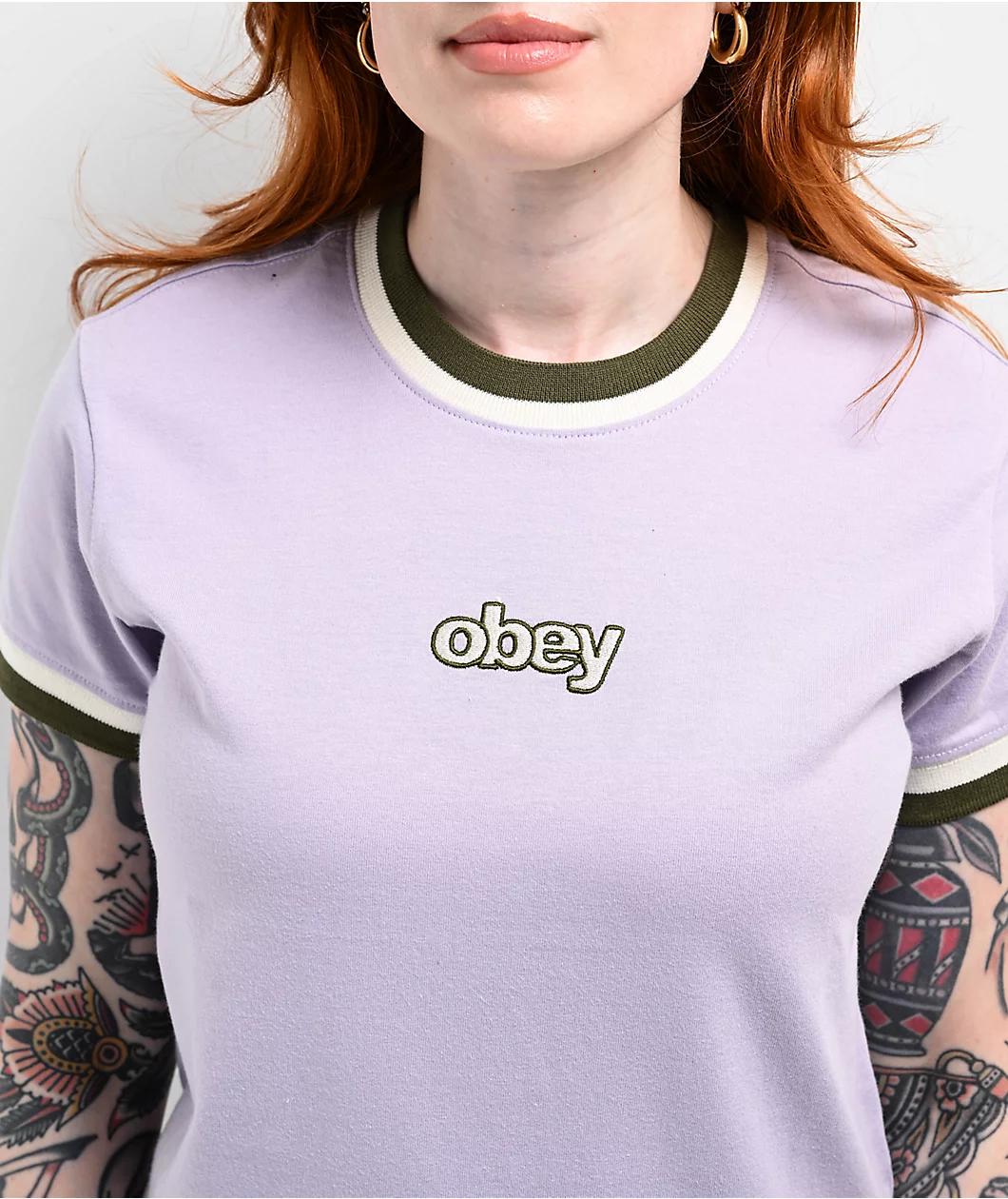 Obey Penny Orchid Petal Ringer T-Shirt Product Image