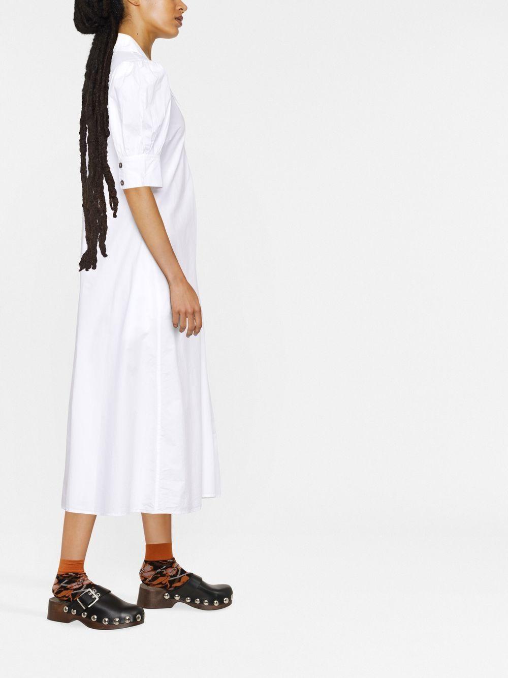 V-neck organic cotton midi dress Product Image