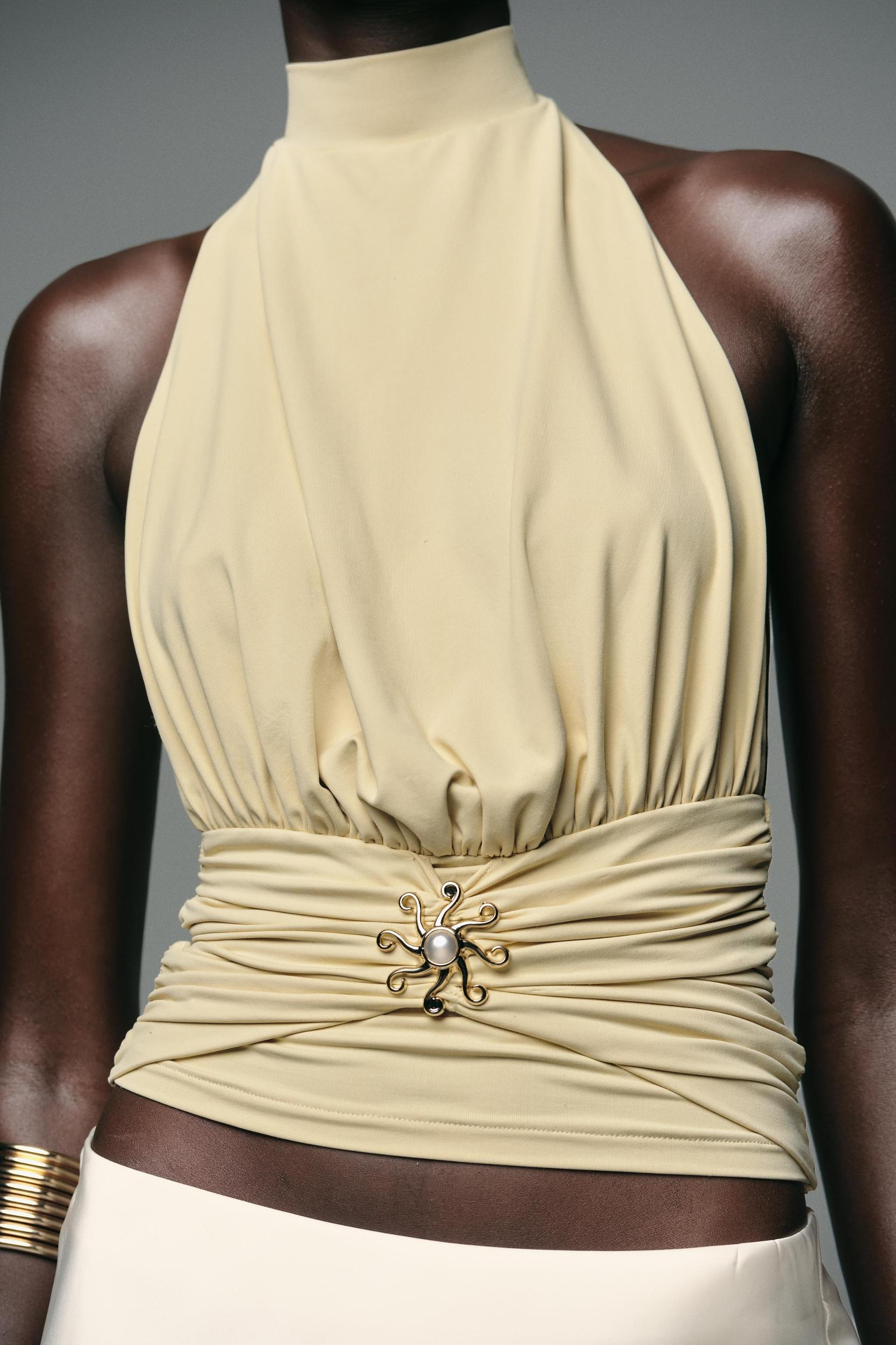 RUCHED POLYAMIDE SUN TOP Product Image