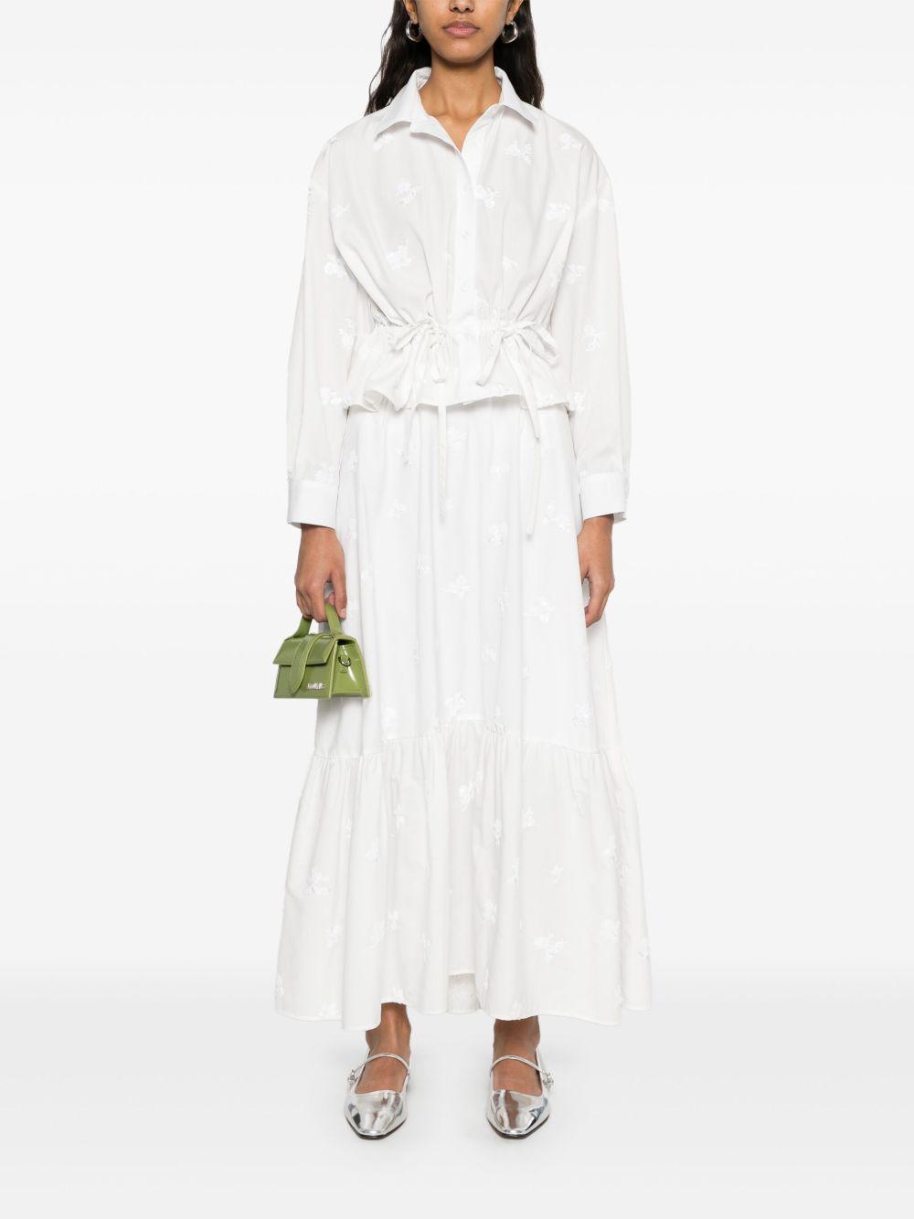 floral-embroidered maxi skirt Product Image