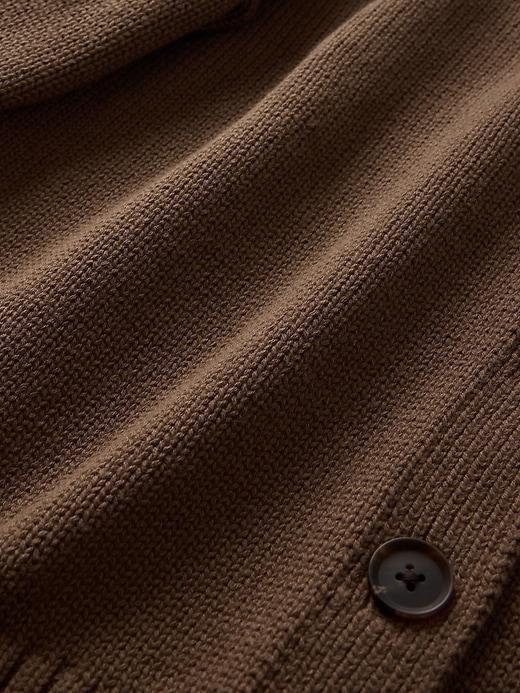 100% Cotton Crewneck Cardigan Product Image