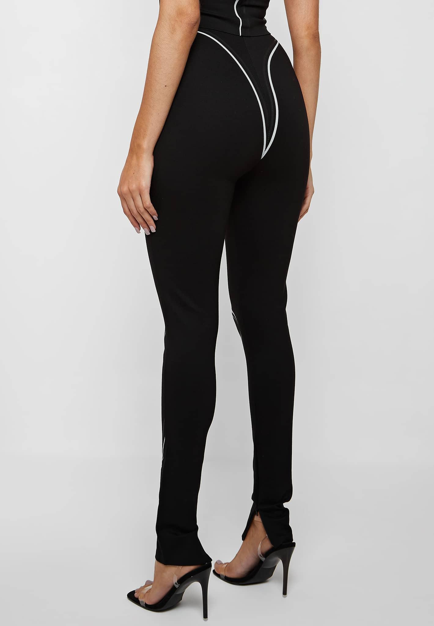 Sketch High Waisted Bandage Leggings - Black Female Product Image