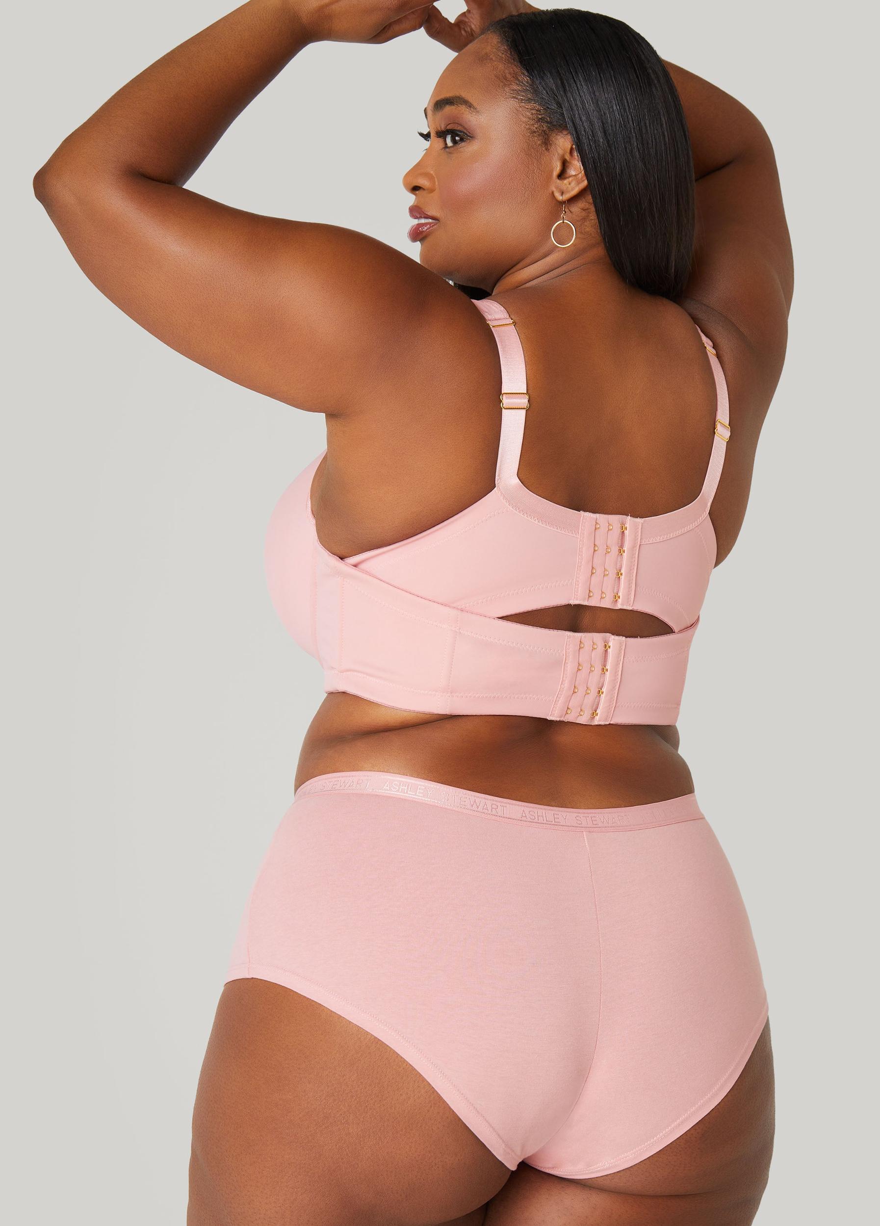Plus Size Logo Cotton Blend Boyshorts Ashley Stewart Product Image