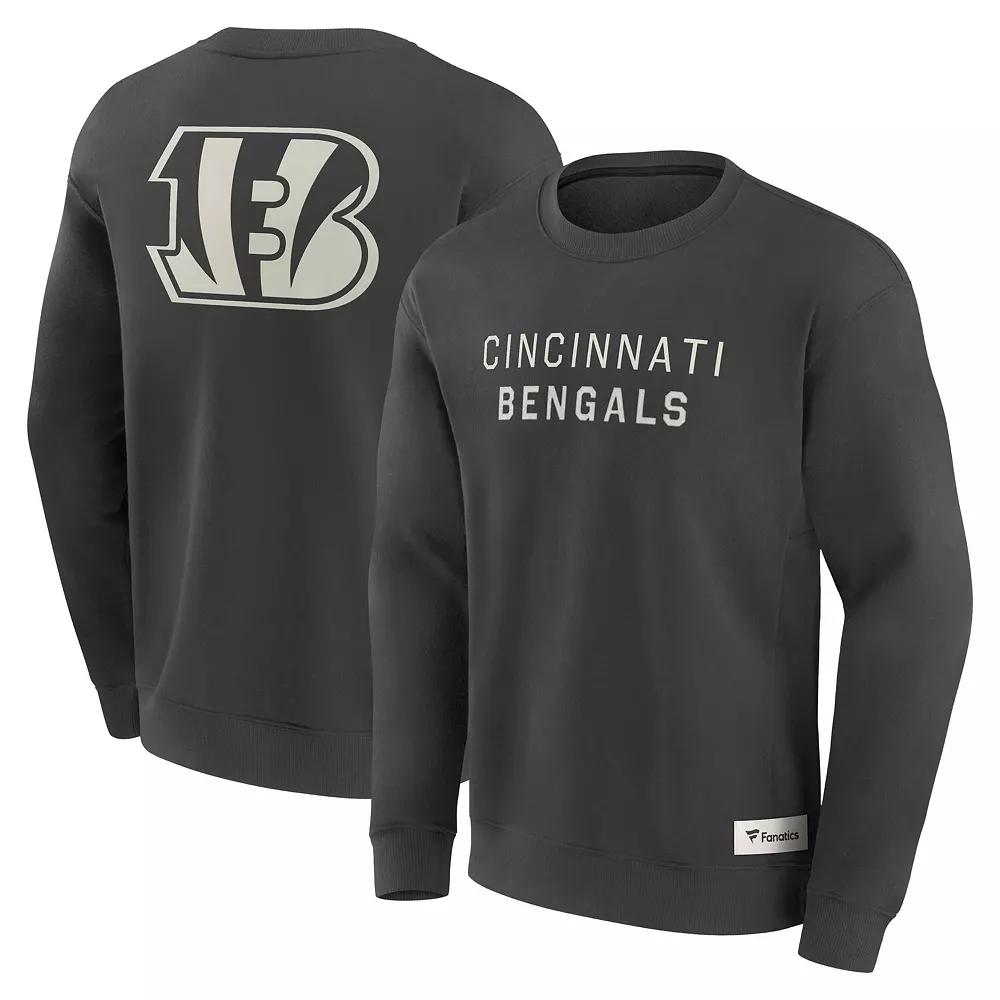 Men's Fanatics Charcoal Cincinnati Bengals Elements Future Ground Lettering Pullover Sweatshirt,  Product Image