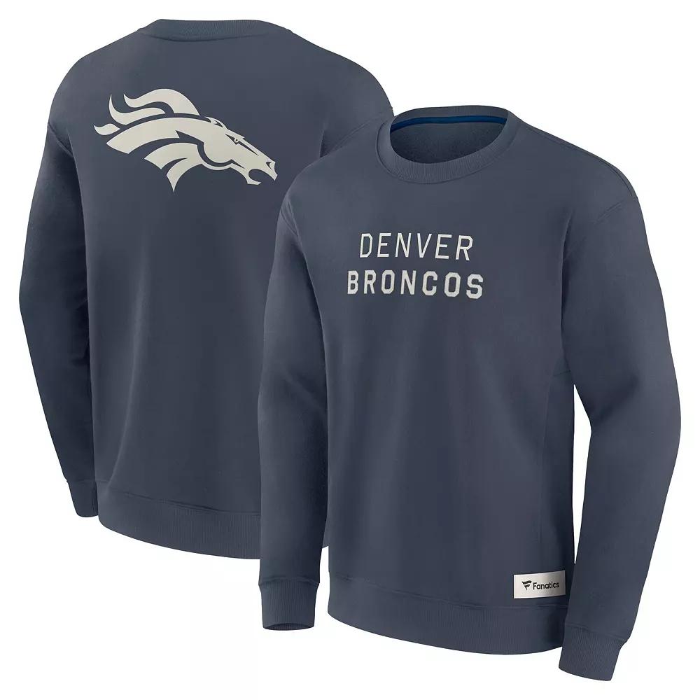Men's Fanatics Navy Denver Broncos Elements Future Ground Lettering Pullover Sweatshirt,  Product Image