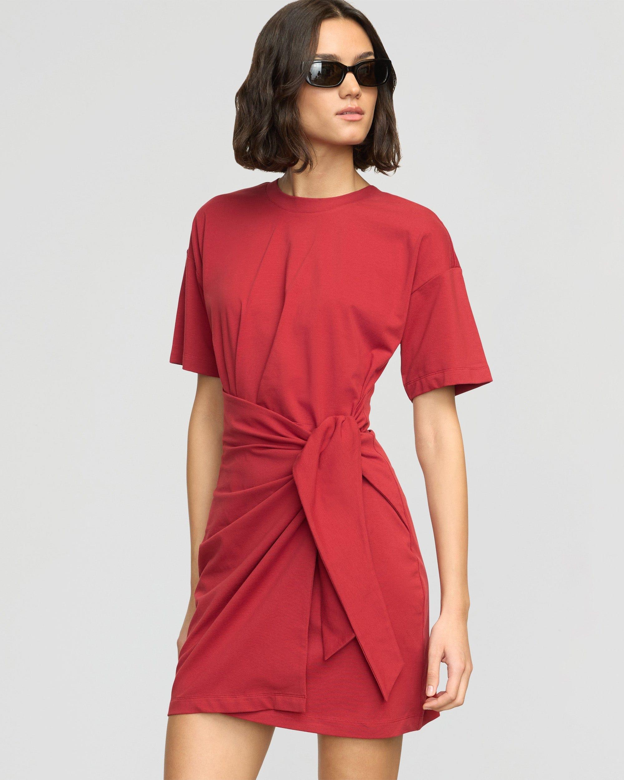 Fallon Organic Cotton T-Shirt Wrap Dress Product Image