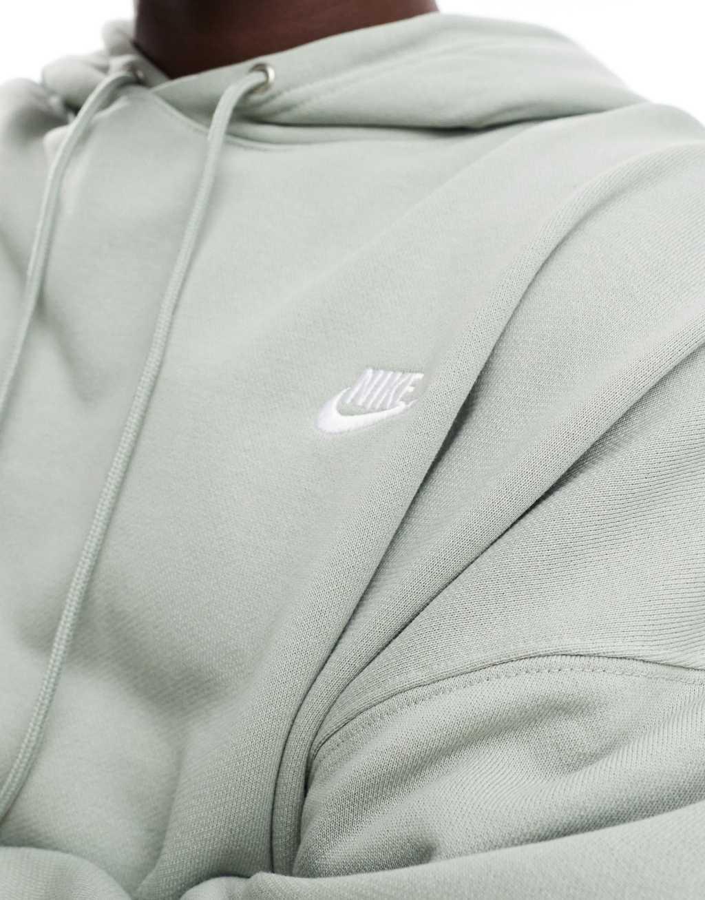Nike Club French terry oversized hoodie in olive Product Image