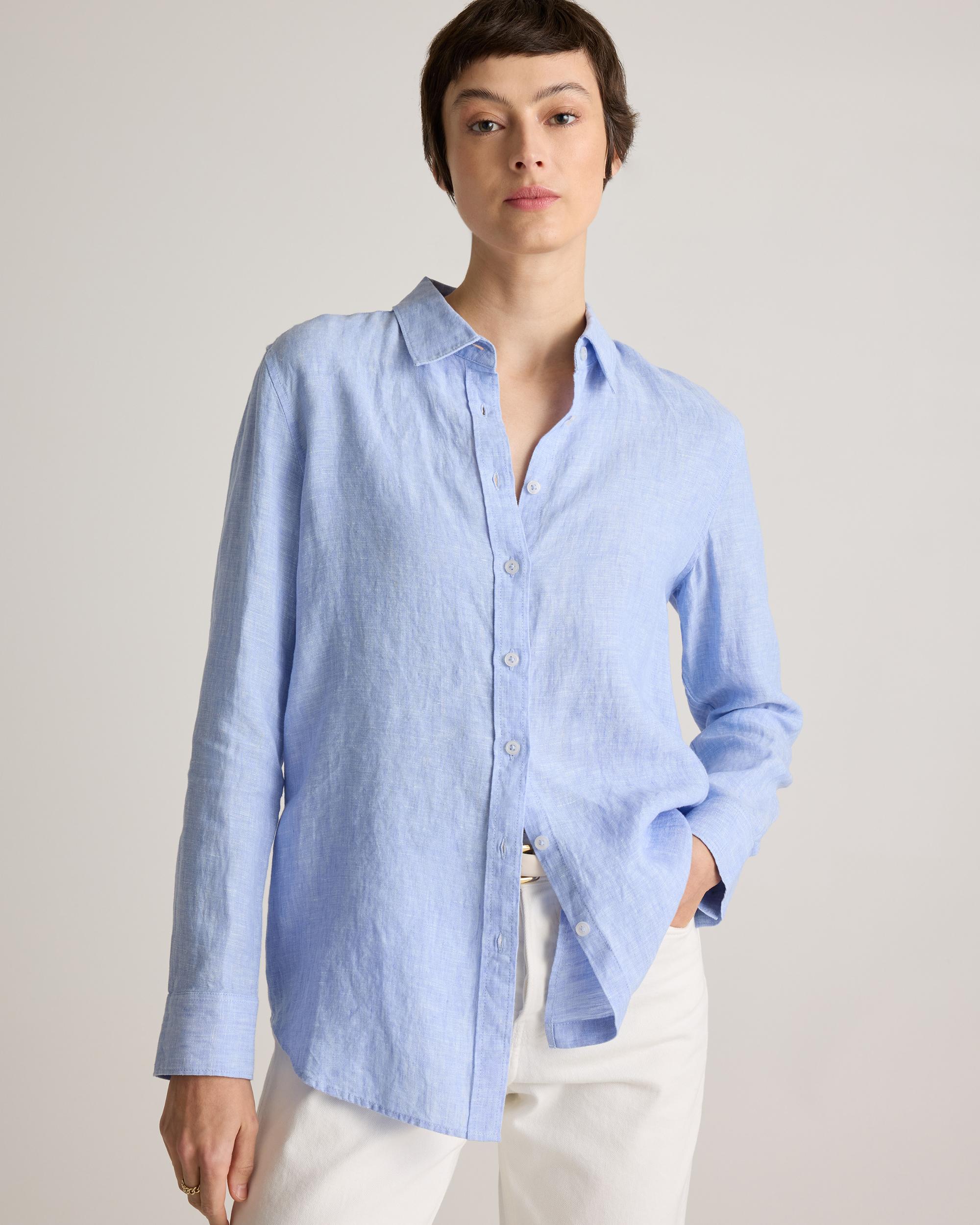 Quince | Women's 100% European Linen Long Sleeve Shirt Product Image
