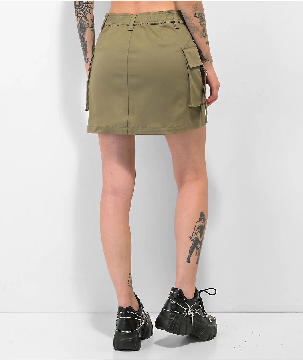 Your Highness Fairy Green Mini Cargo Skirt Product Image