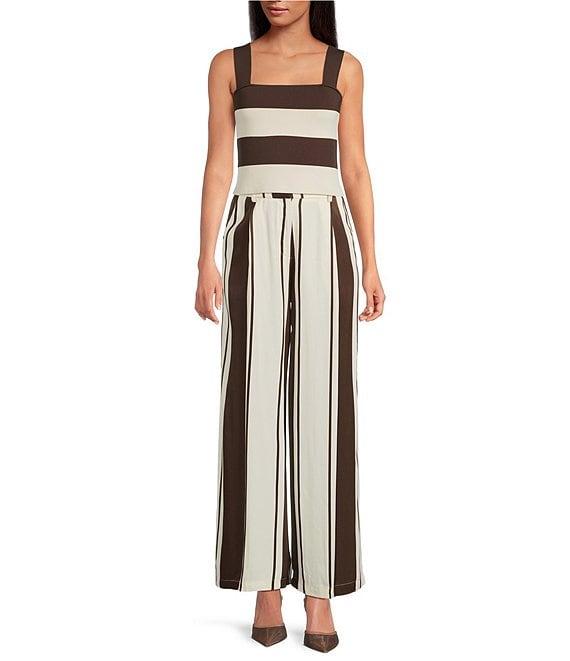 Lucy Paris Coordinating Maisy Stripe Printed Wide Leg Pants Product Image