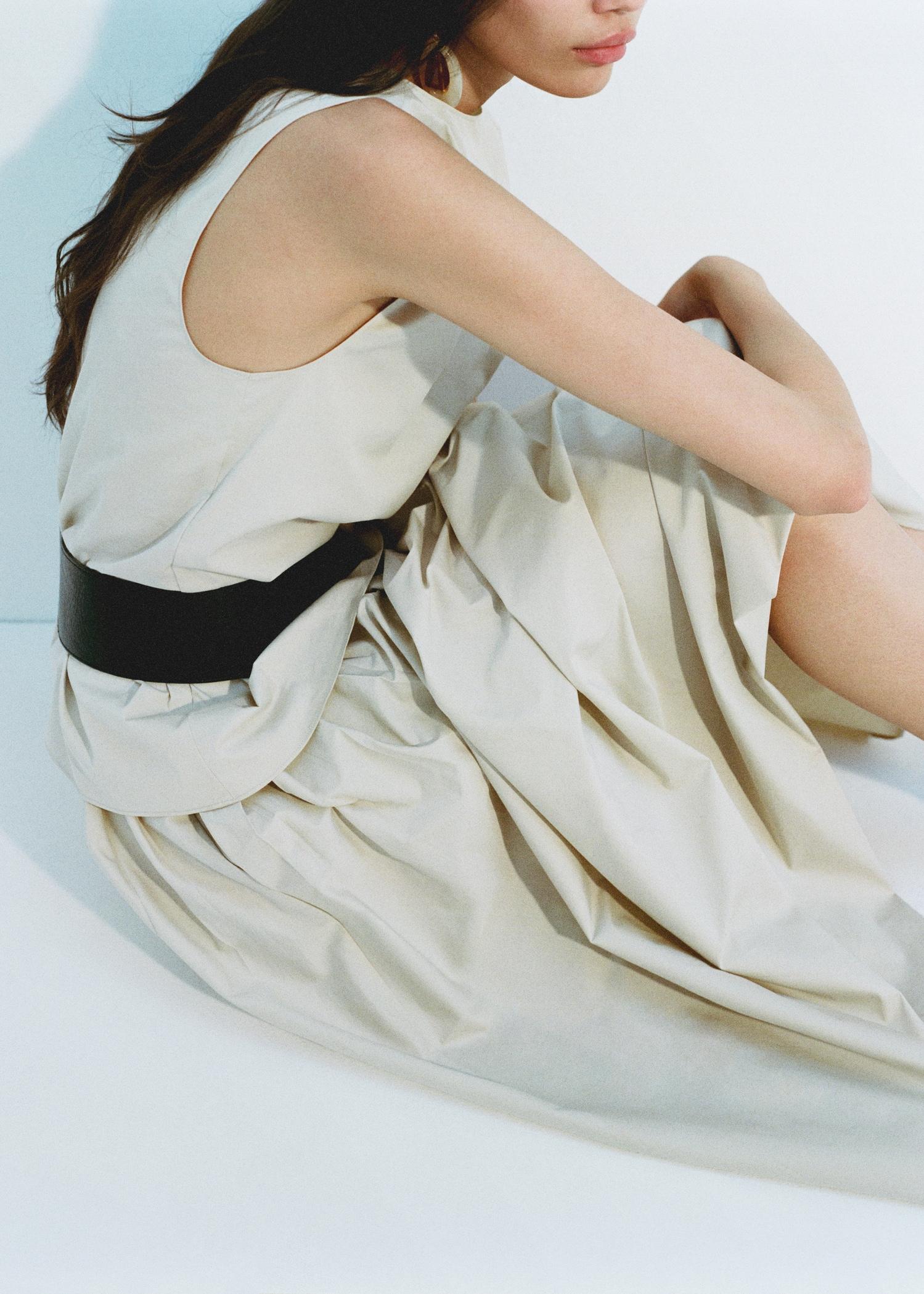 Flared skirt with pleated detail - Women | MANGO USA Product Image