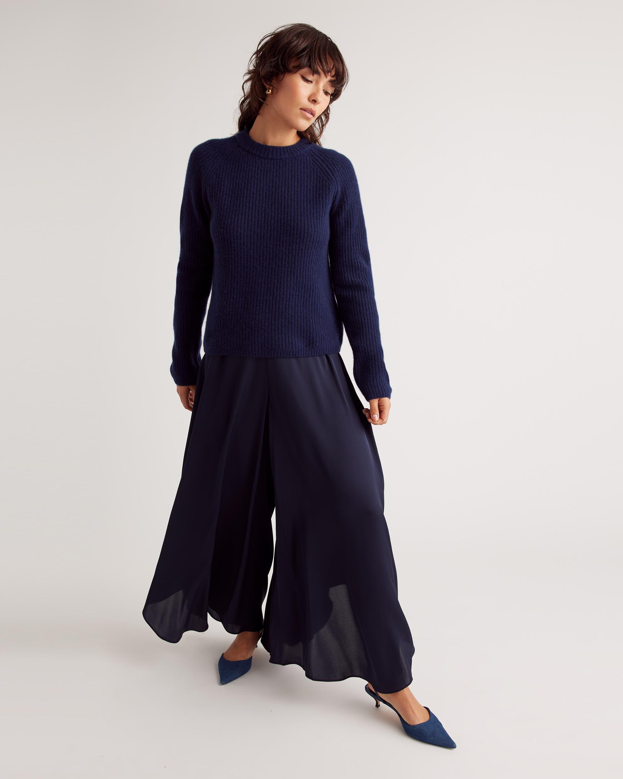 Quince | Women's Washable Stretch Silk Palazzo Pants Size XL, Mulberry Silk Product Image