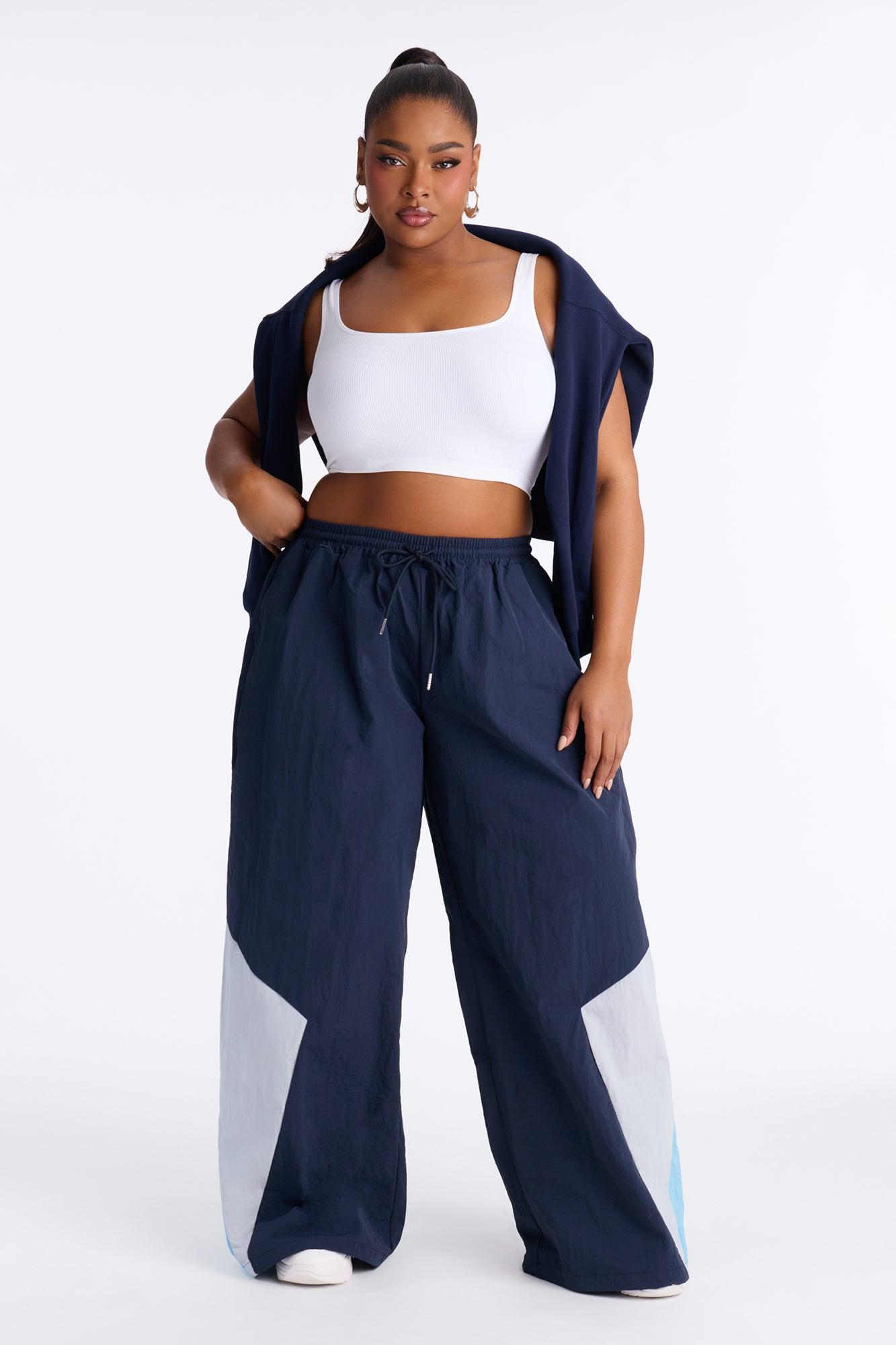 Yasmin Colorblock Windbreaker Jogger Pant 31″ - Navy/combo Female Product Image