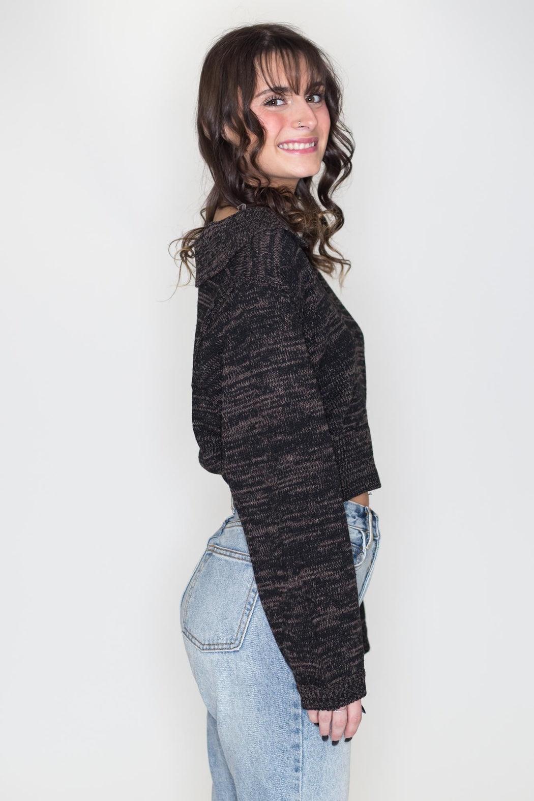 Collared Crop Sweater Product Image