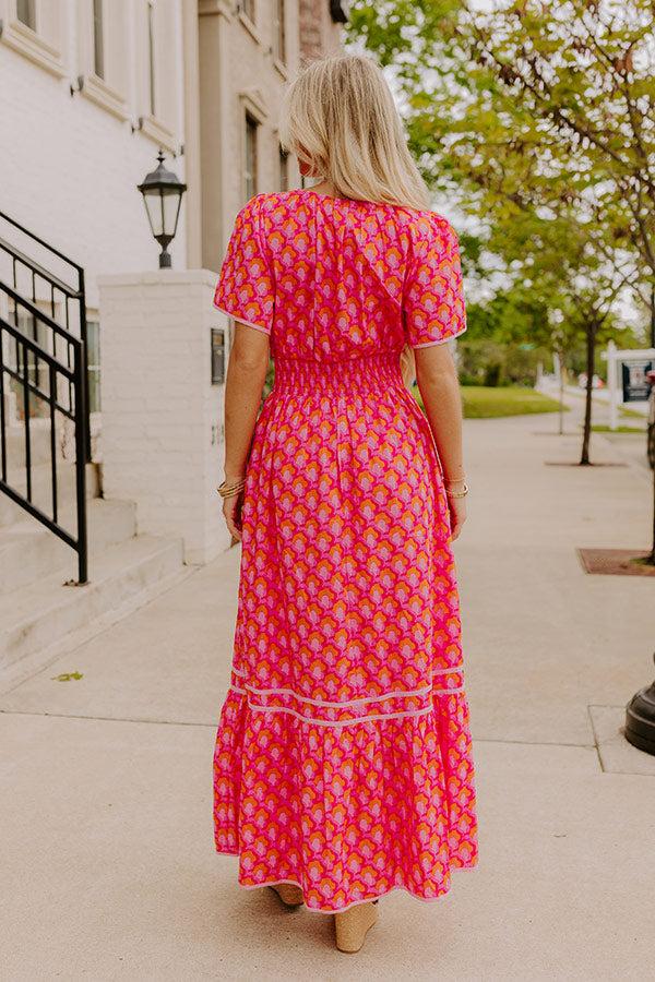 Santorini Bliss Maxi Dress in Pink Product Image