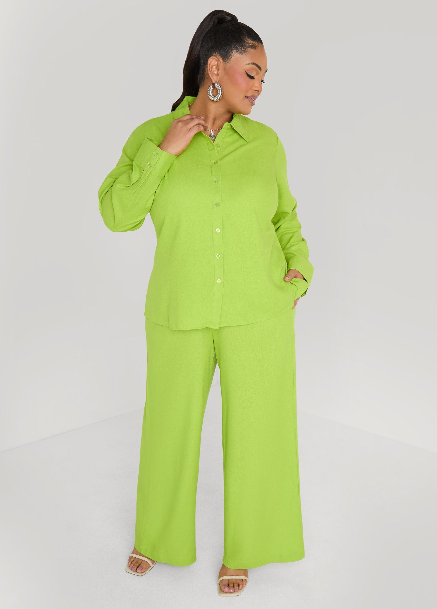 Long Sleeved Linen Blend Shirt Product Image