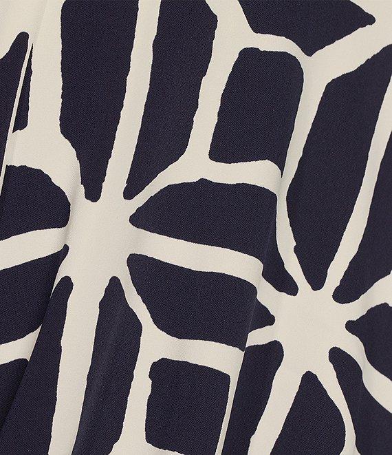 Trina Turk Concourse Printed Georgette Surplice Neck Short Dolman Sleeve Top Product Image