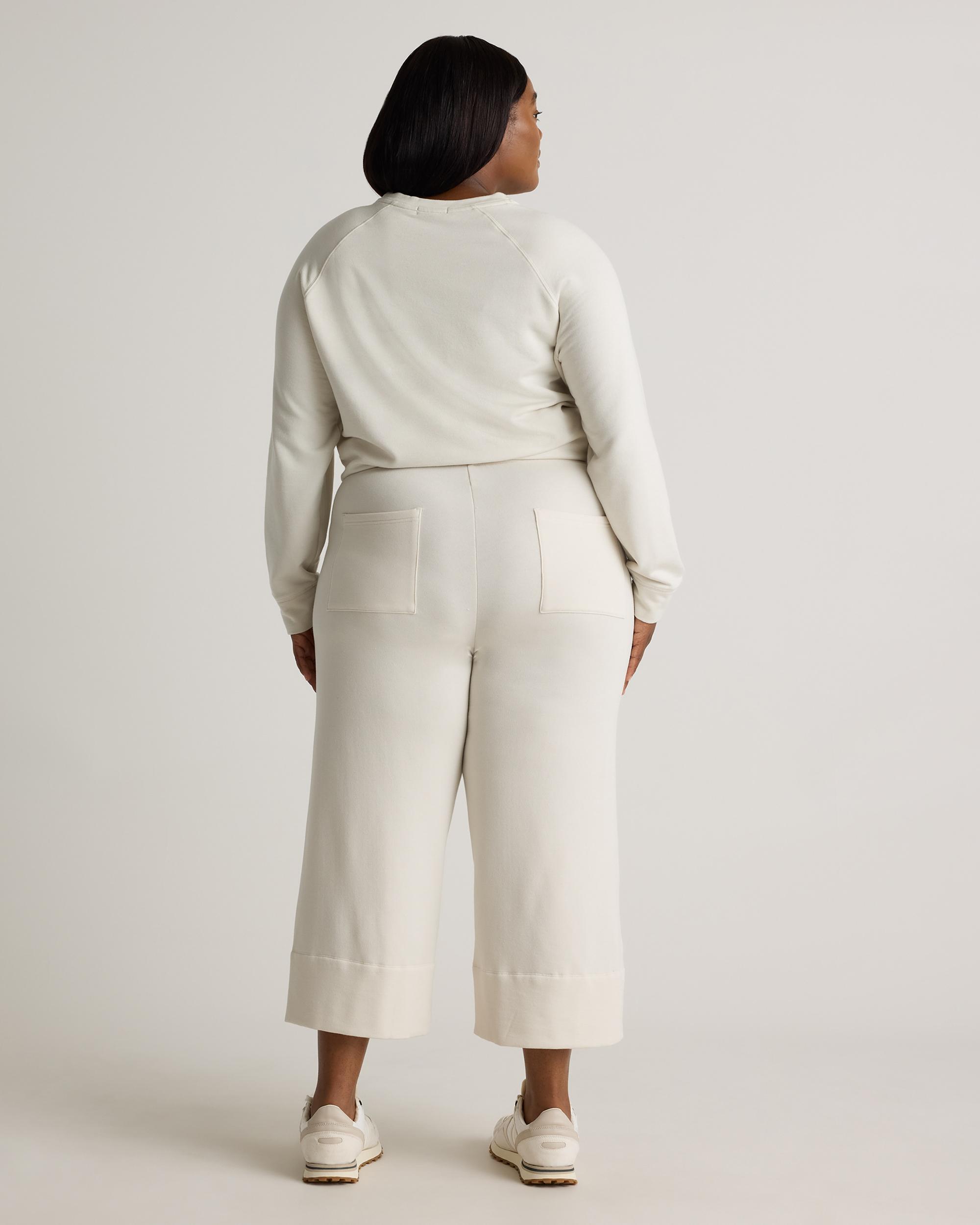 Quince | Women's SuperSoft Fleece Cropped Wide Leg Pants Lenzing Modal Product Image