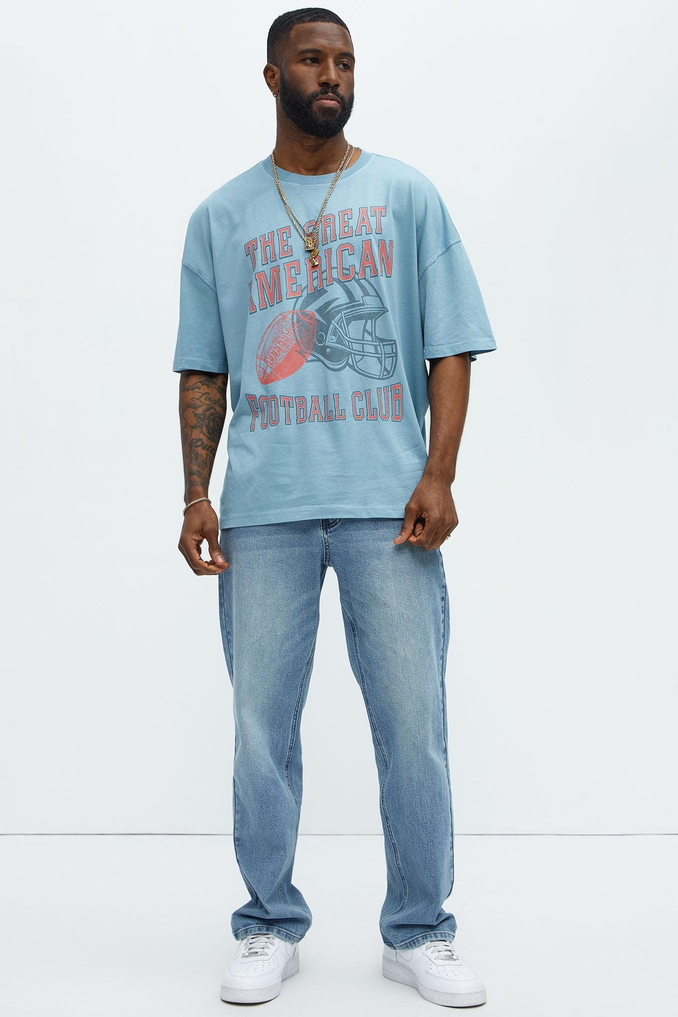 The Great American Football Club Oversized Short Sleeve Tee - Light Blue Product Image
