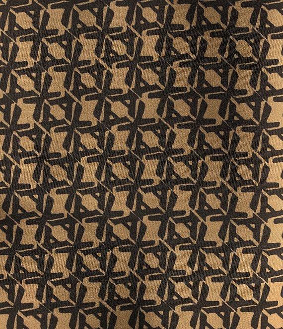 Le' AL.X Logo Print Satin Notch Lapel Short Sleeve Cropped Coordinating Camp Shirt Product Image