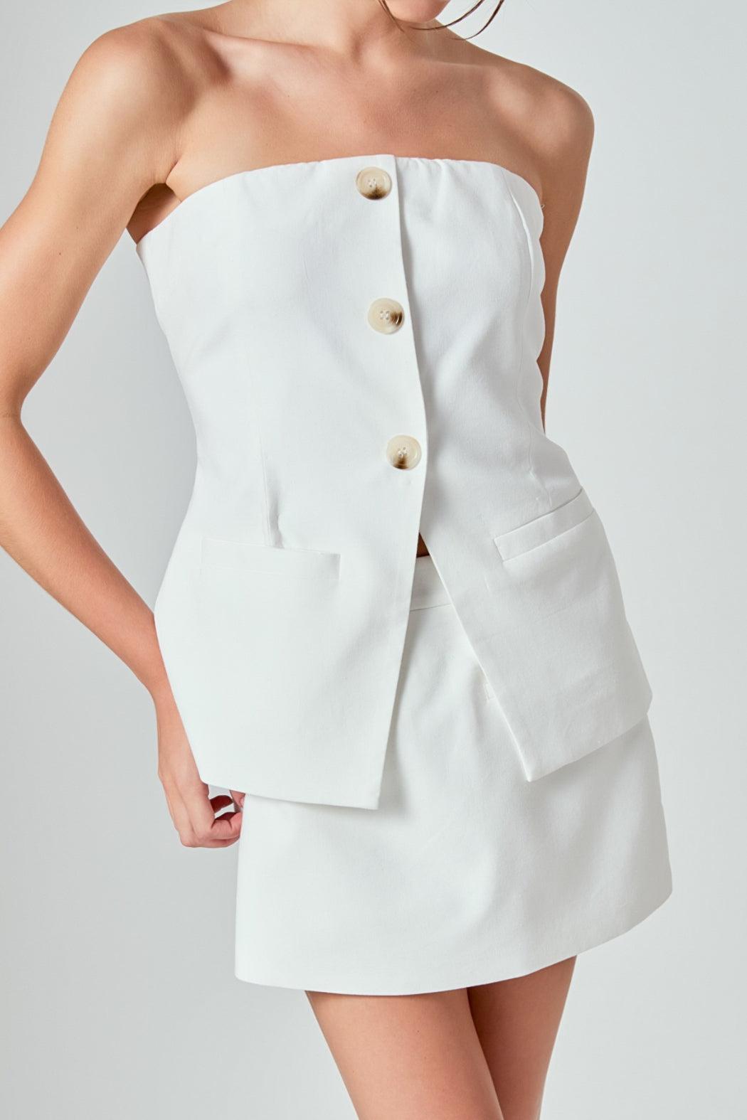 Linen Jennifer Strapless Top Product Image