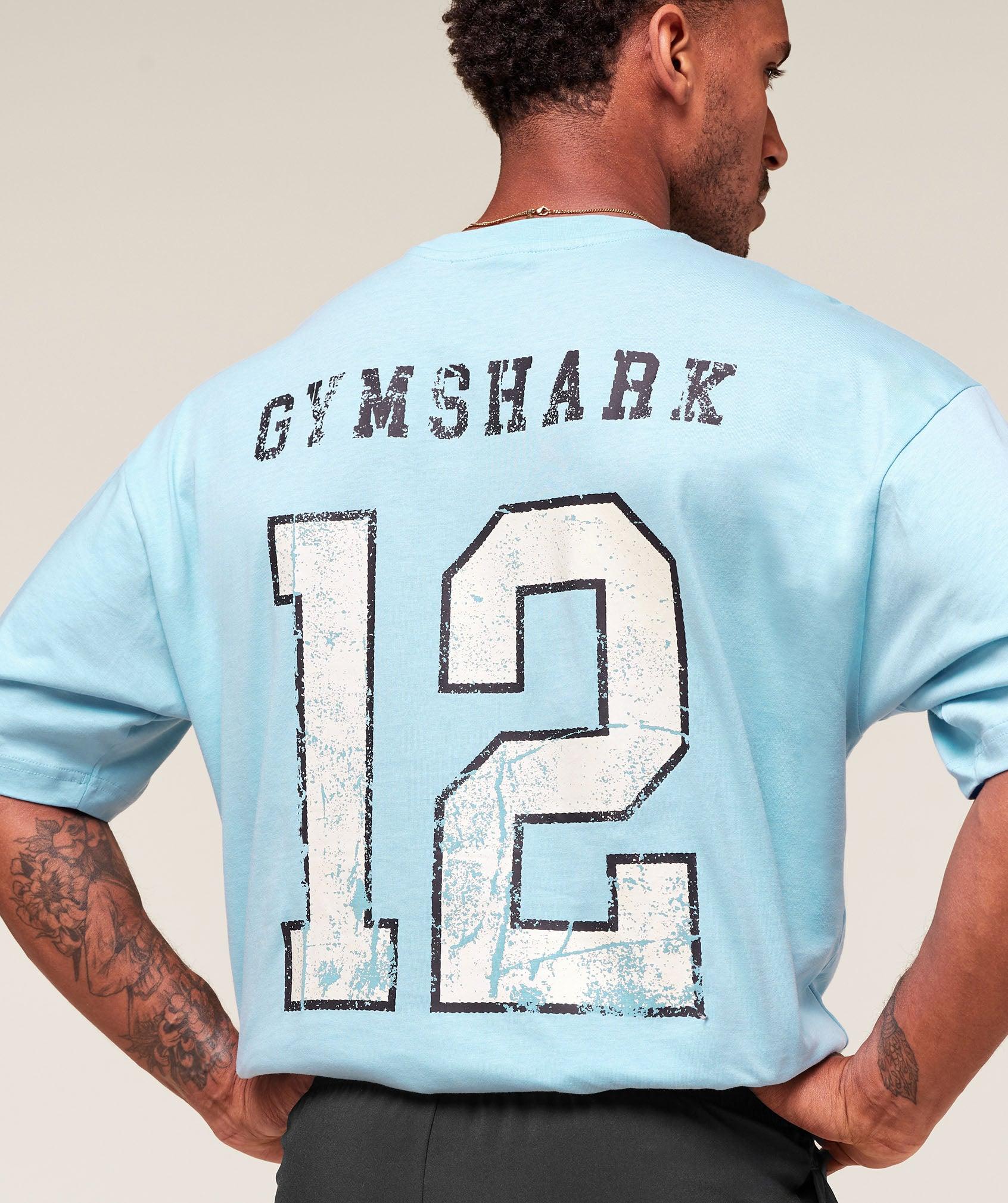 Gymshark Campus T-Shirt - Athletic Light Blue Male Product Image