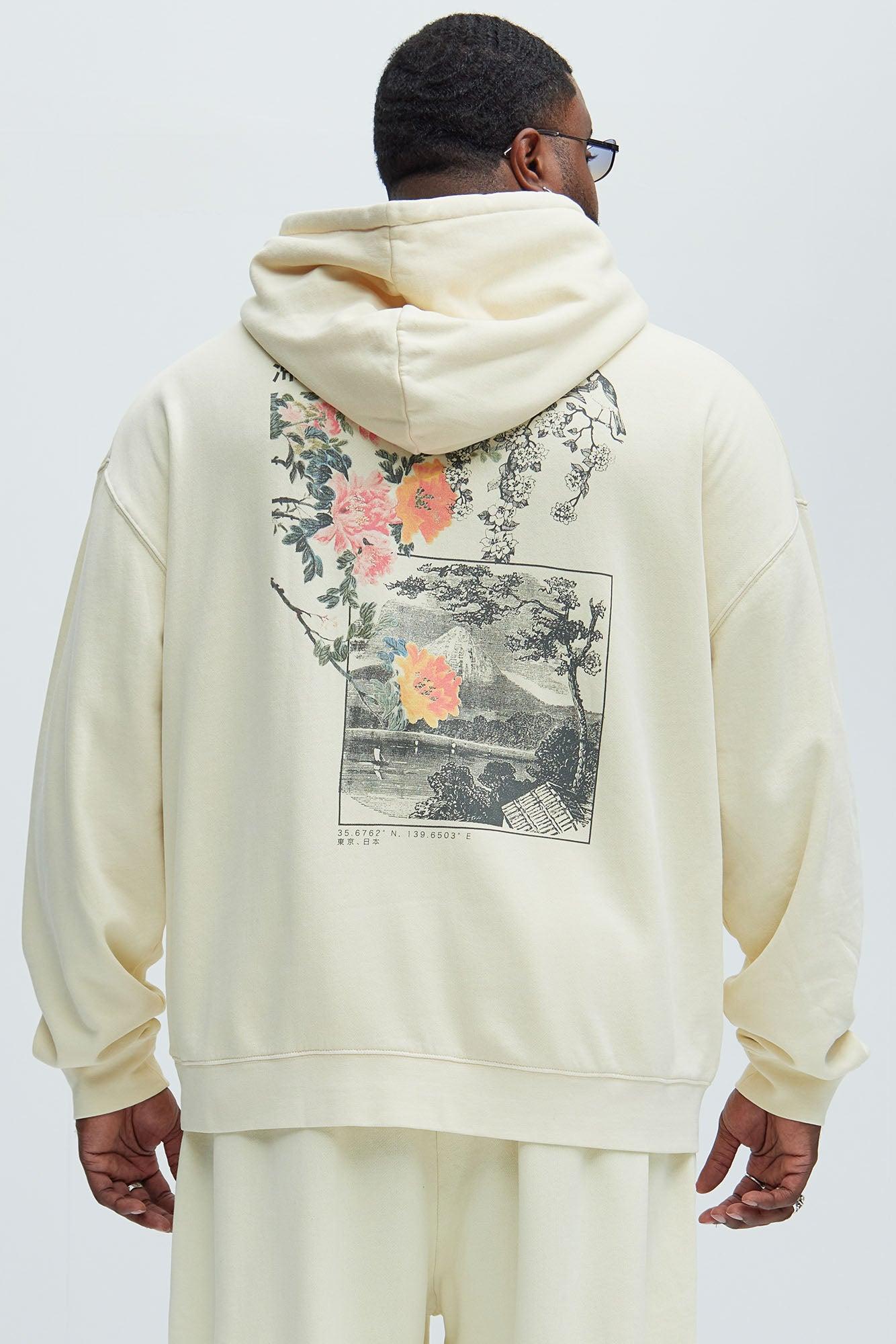 Japan Cherry Blossom Season Hoodie - Tan Product Image