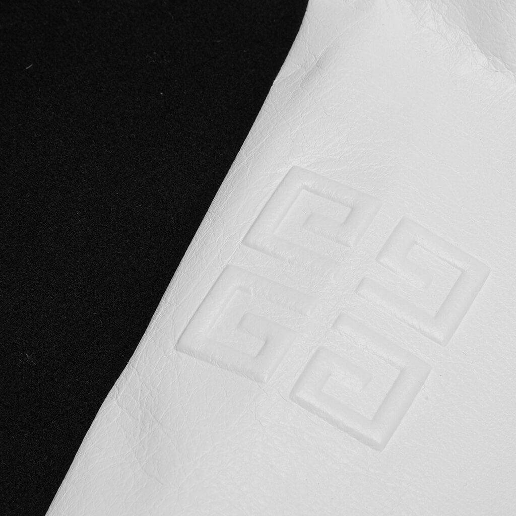 Bomber in Wool and Leather - Black/White Male Product Image