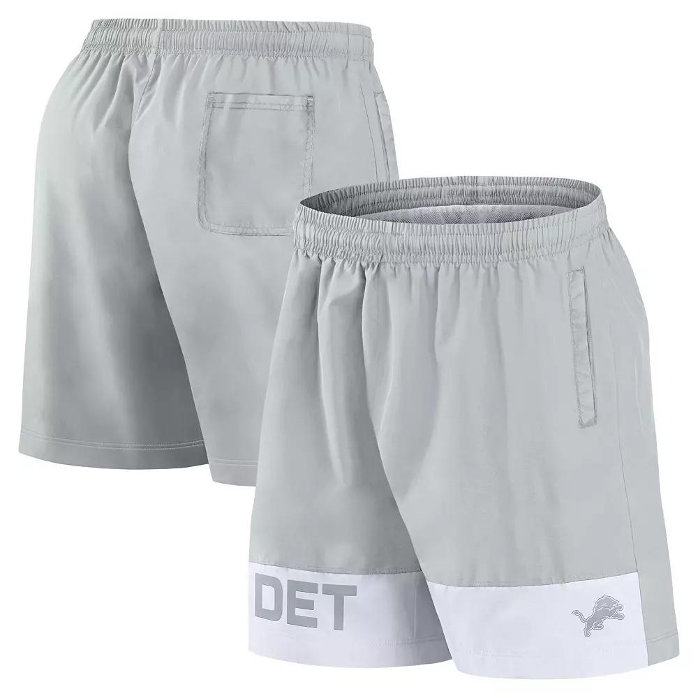 Men's Fanatics Gray Detroit Lions Elements Shorts, Size: 2XL, Grey Product Image
