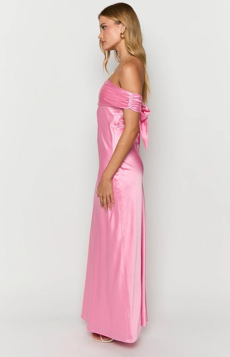 Seraphina Pink Off The Shoulder Maxi Dress Baby Product Image