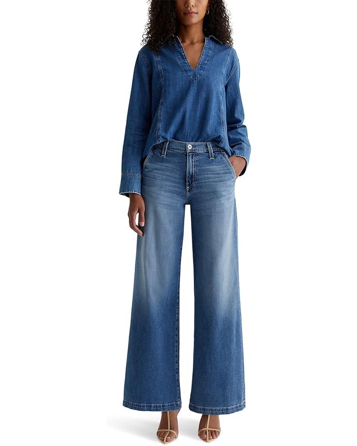 Stella Mid Rise Ankle Palazzo Jeans in Aries Product Image