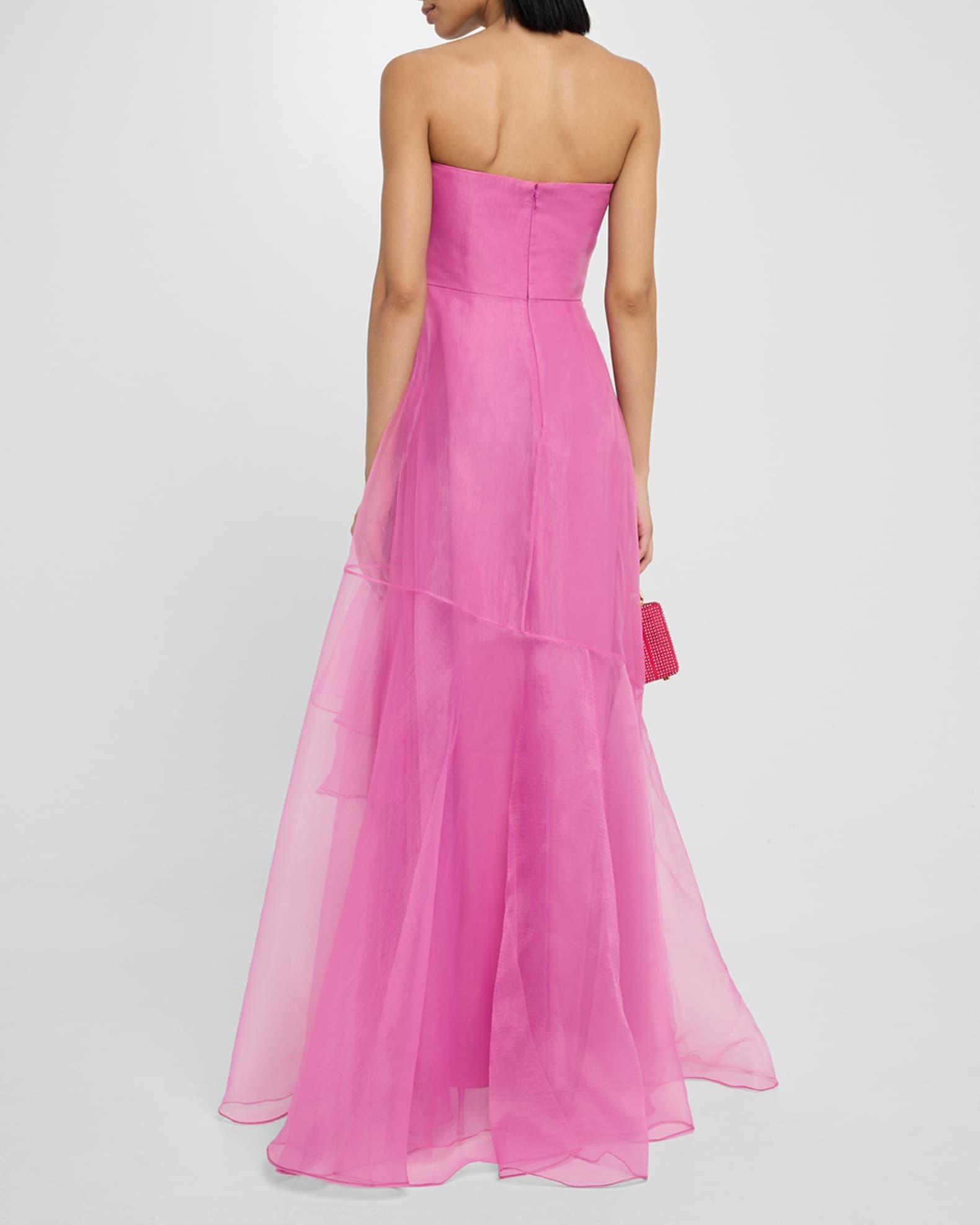 Nicki Strapless Ruffle Organza Gown Product Image