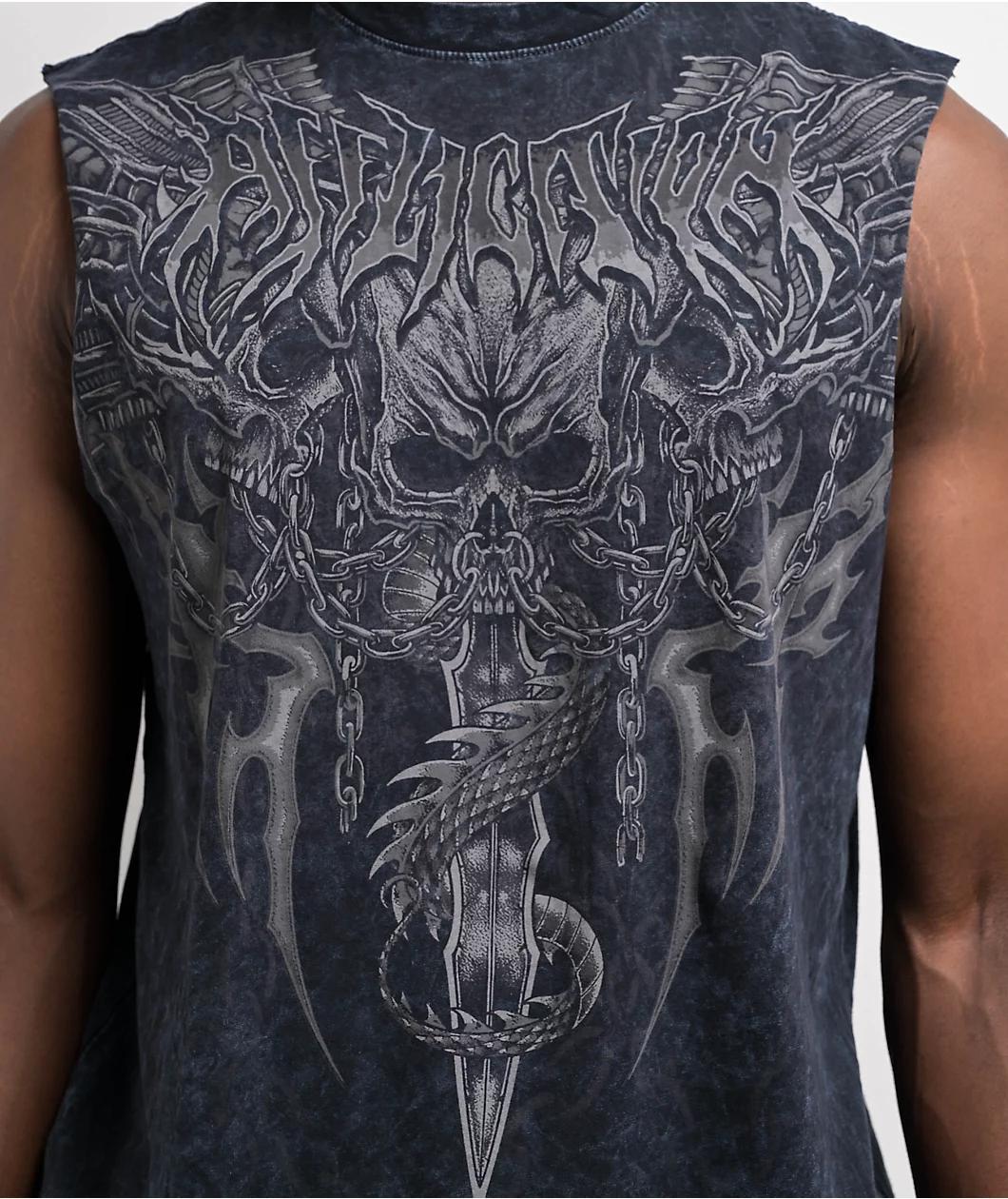 Afflicition Primal Tech Obsidian Lava Wash Tank Top Product Image