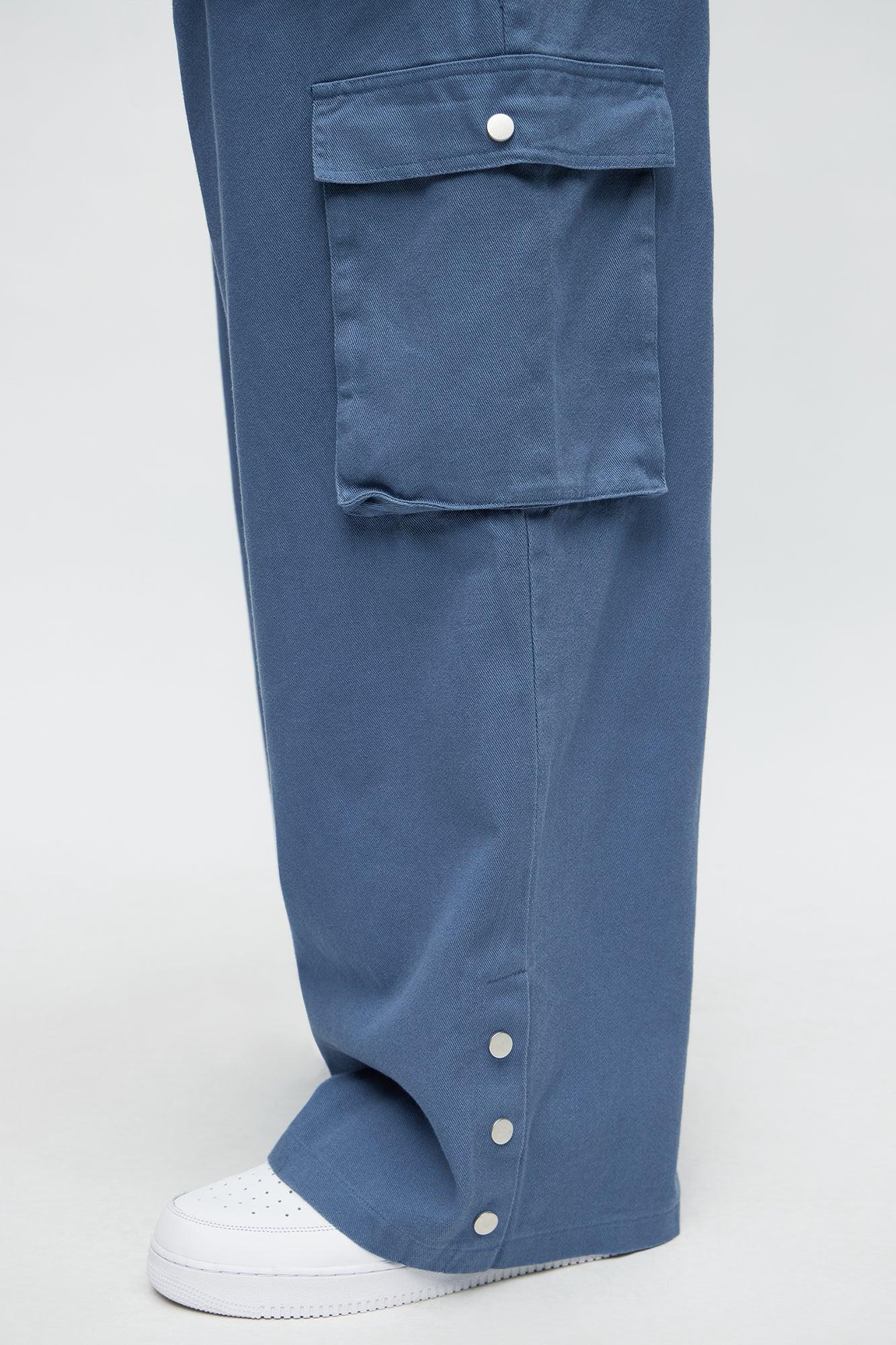 Baggy Play Your Cards Right Cargo Pants - Blue Product Image
