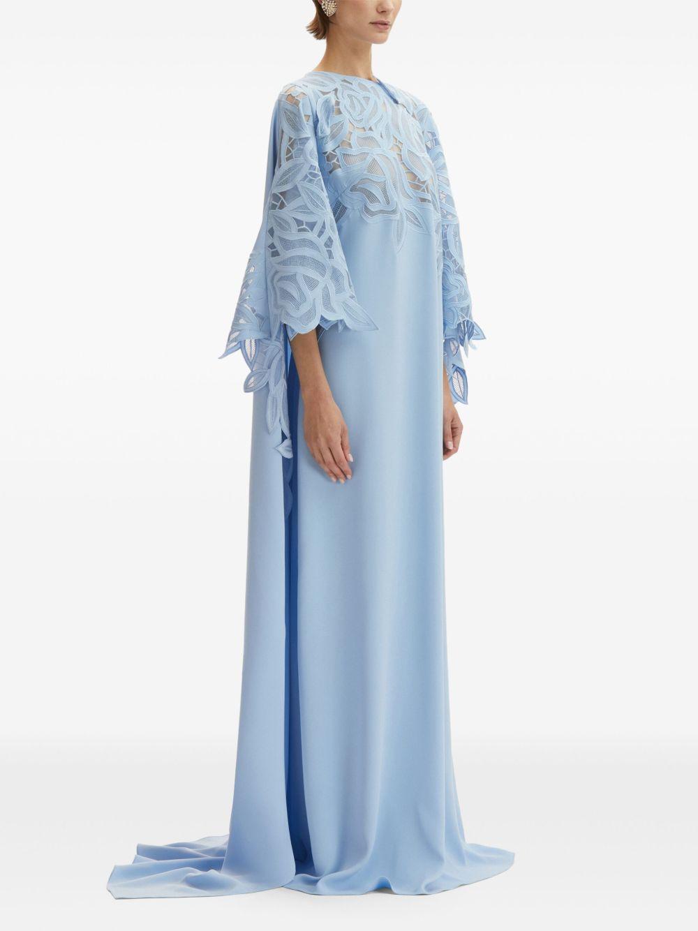 rose-motif cut-out kaftan dress Product Image