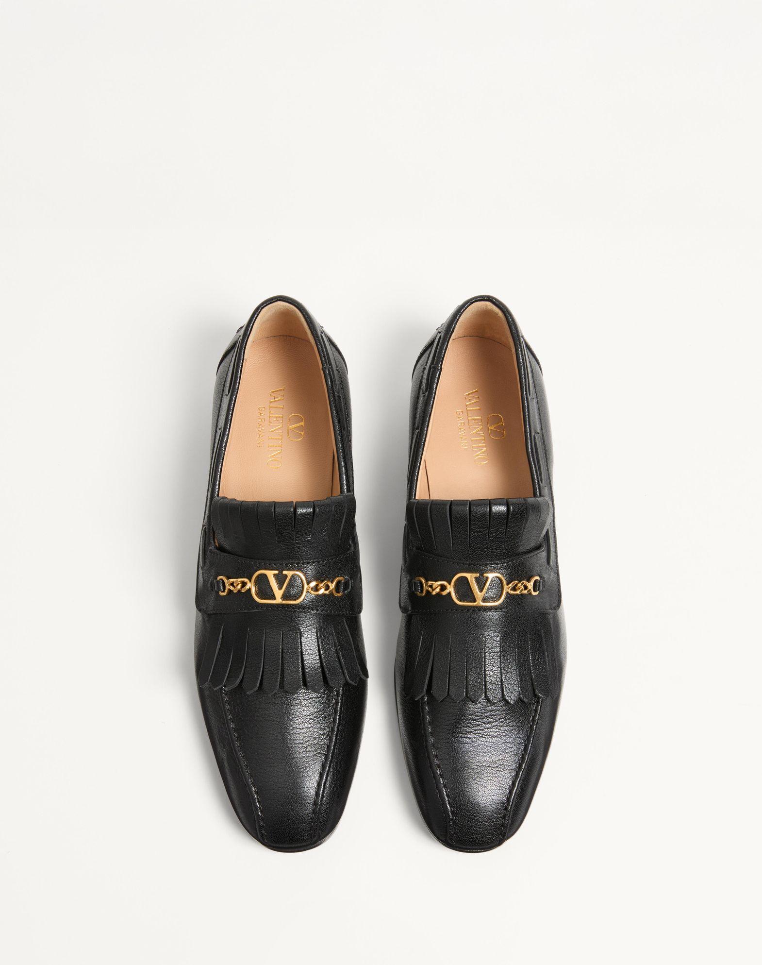 Vlogo Signature Kidskin Loafer With Fringes Product Image