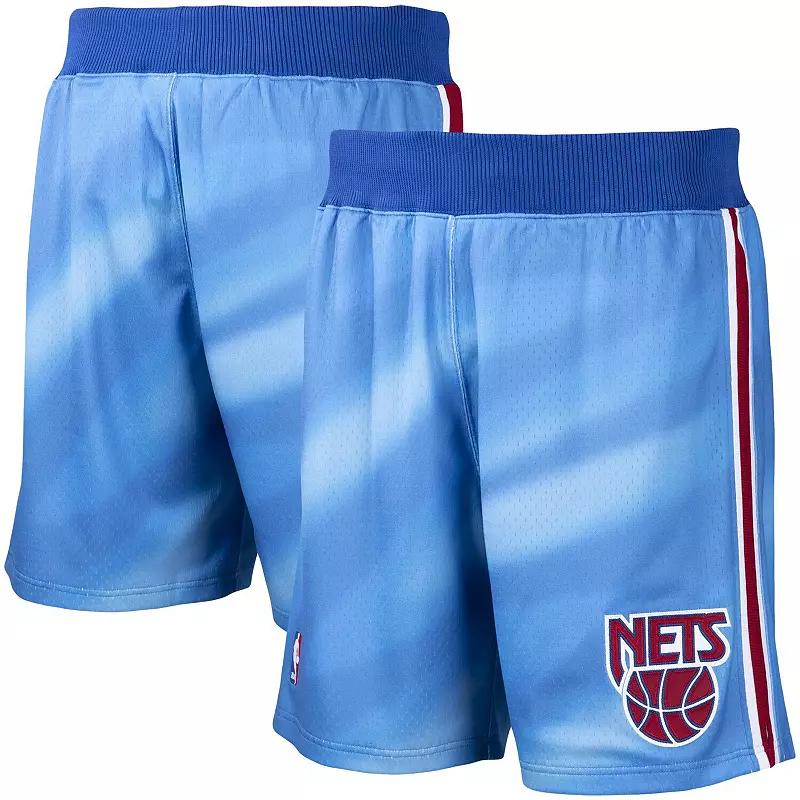 Men's Mitchell & Ness Blue New Jersey Nets 1990/91 Hardwood Classics Authentic Shorts,  Product Image