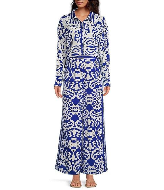 Sugarlips Border Printed High Waisted Leg Coordinating Pants Product Image