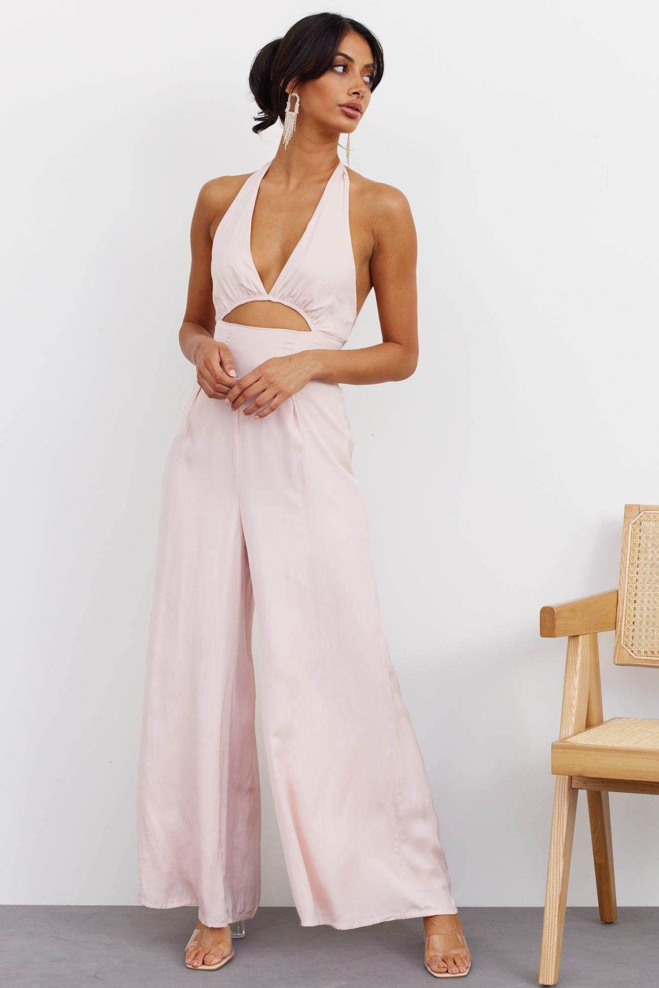 Sunset Glow Jumpsuit Blush Product Image