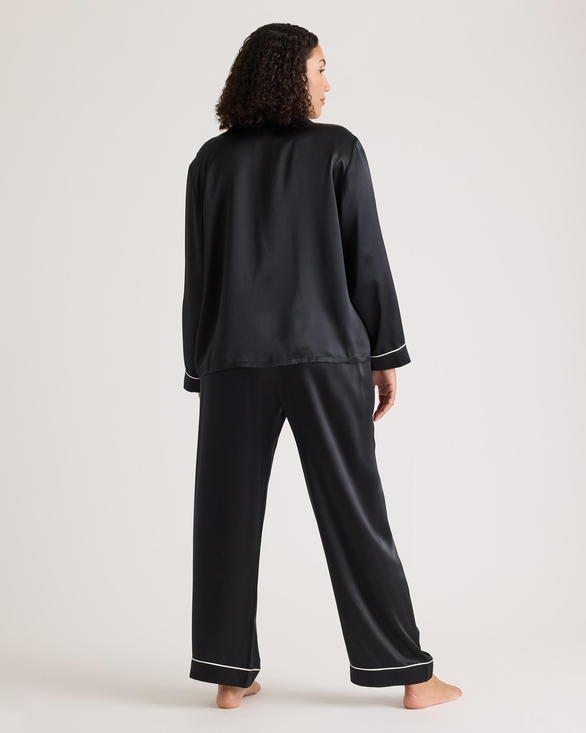 Quince | Women's Satin Pajama Long Sleeve Top Mulberry Silk Product Image