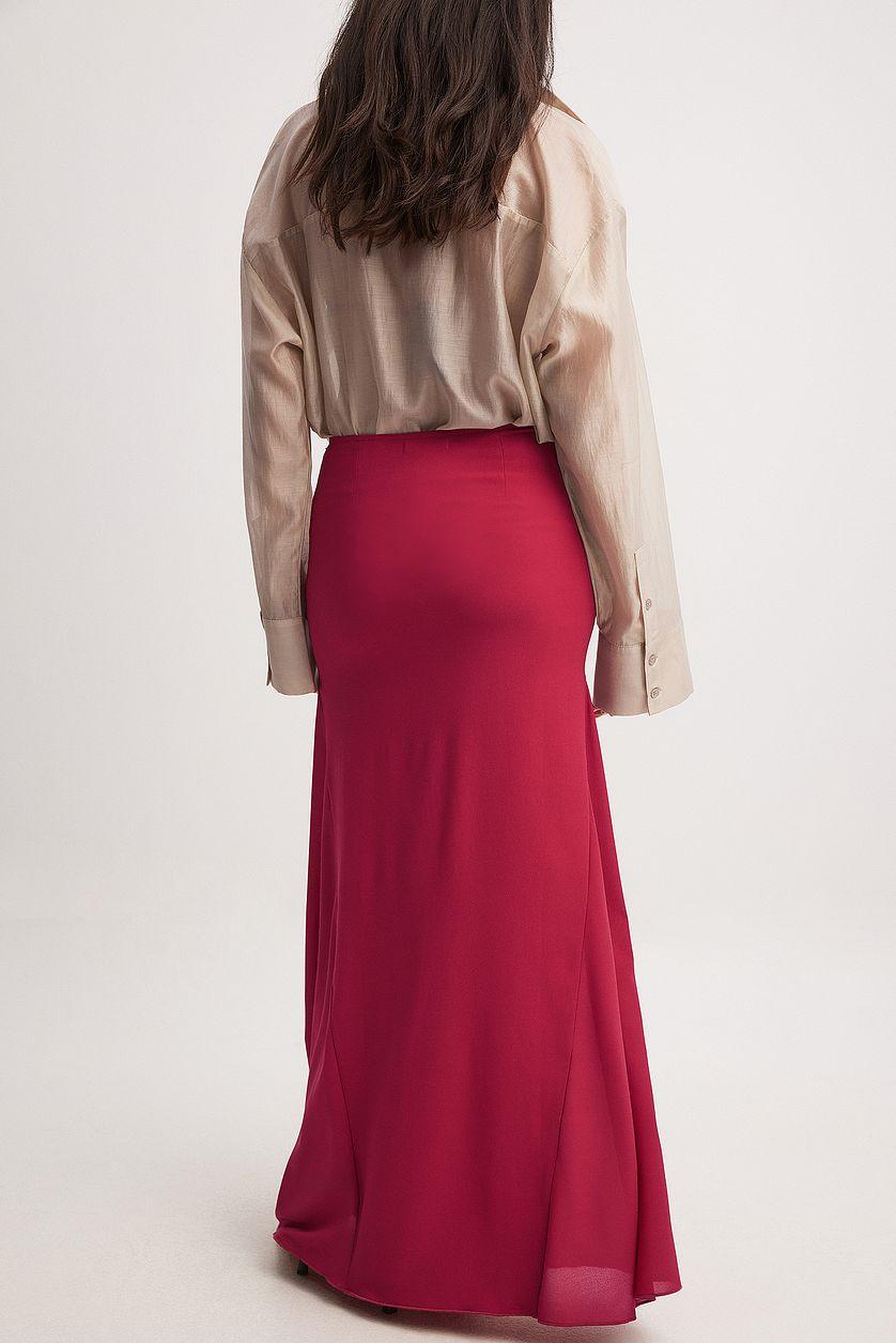 Mermaid Shaped Maxi Chiffon Skirt Product Image