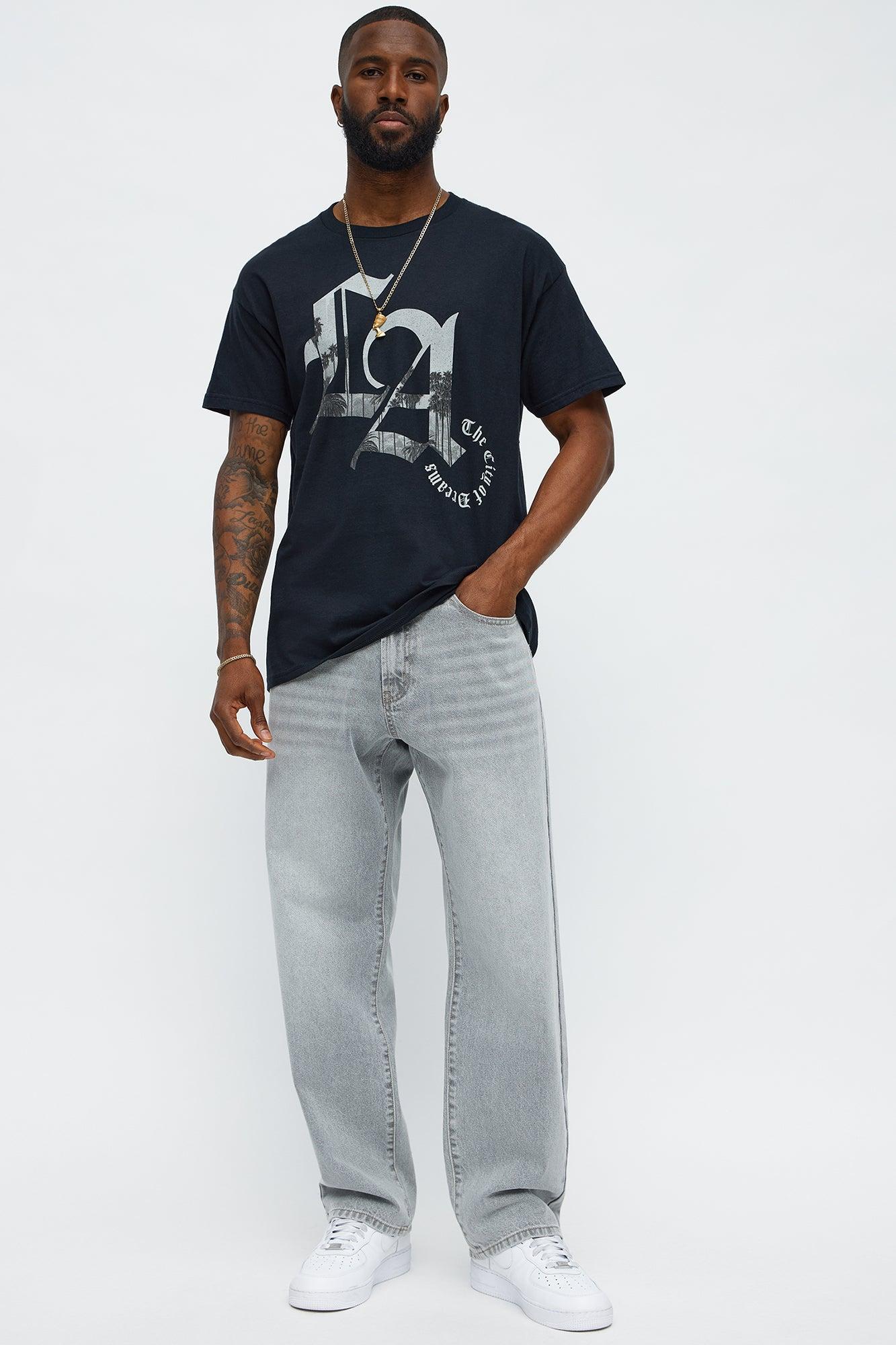 City Of LA Initial Short Sleeve Tee - Black Male Product Image