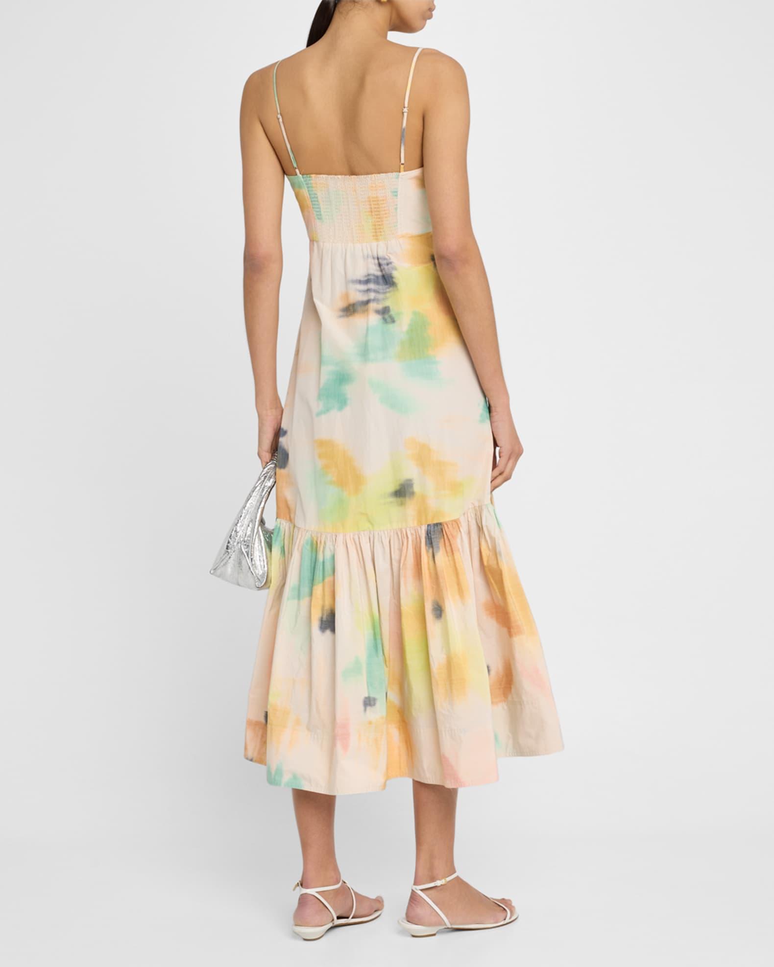 Lindsey Ruched Fit-And-Flare Midi Dress Product Image