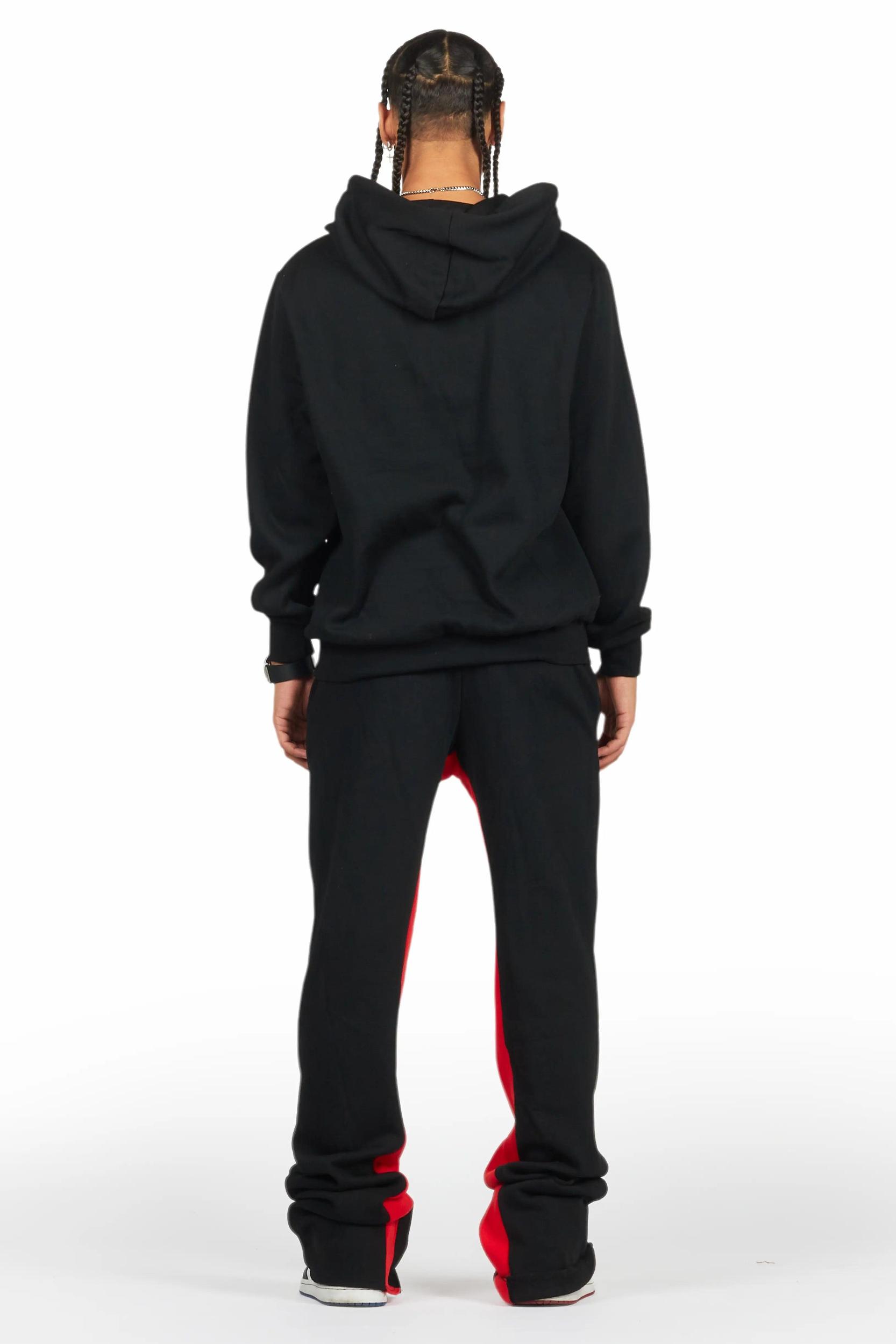 Sana Black Hoodie/Baggy Track Pant Set Male Product Image