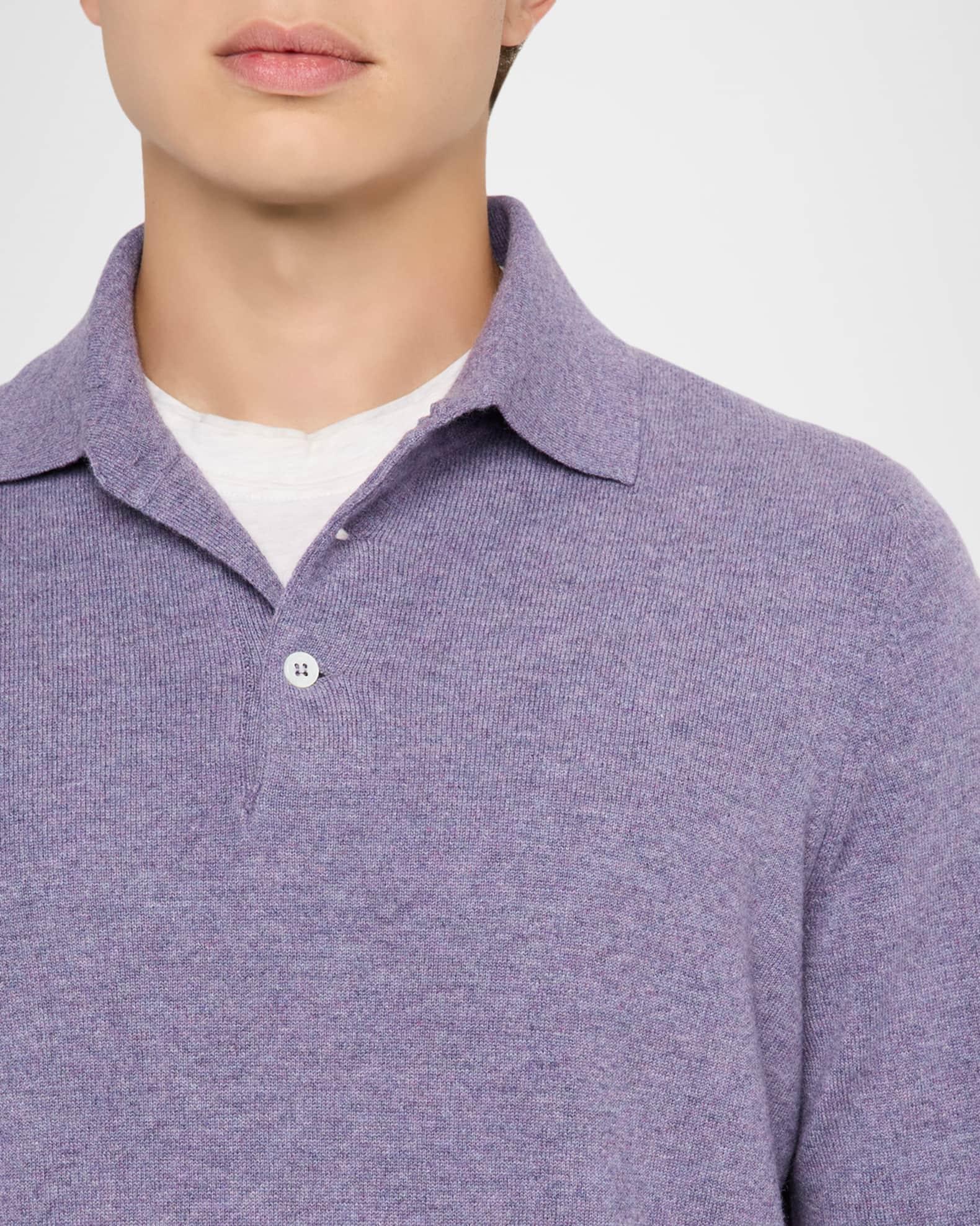Men's Premium Cashmere Polo Sweater Product Image