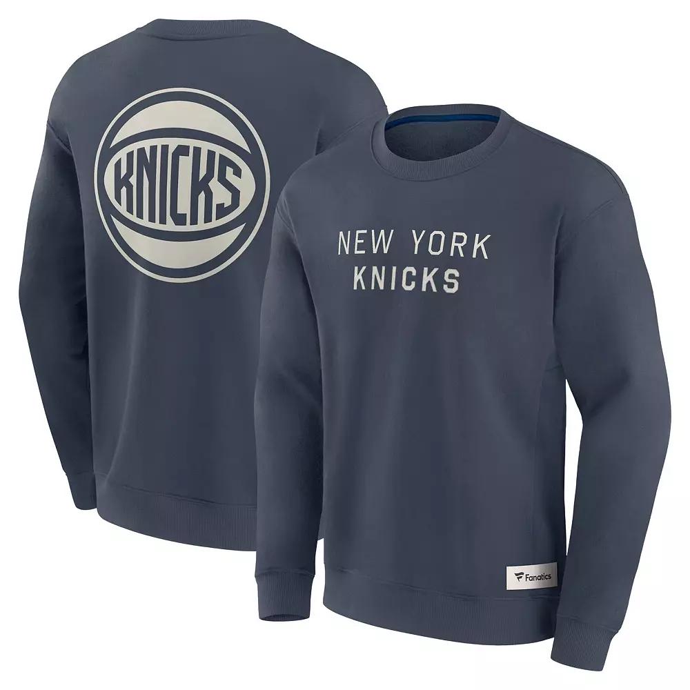Men's Fanatics Blue New York Knicks Elements Future Ground Lettering Pullover Sweatshirt,  Product Image