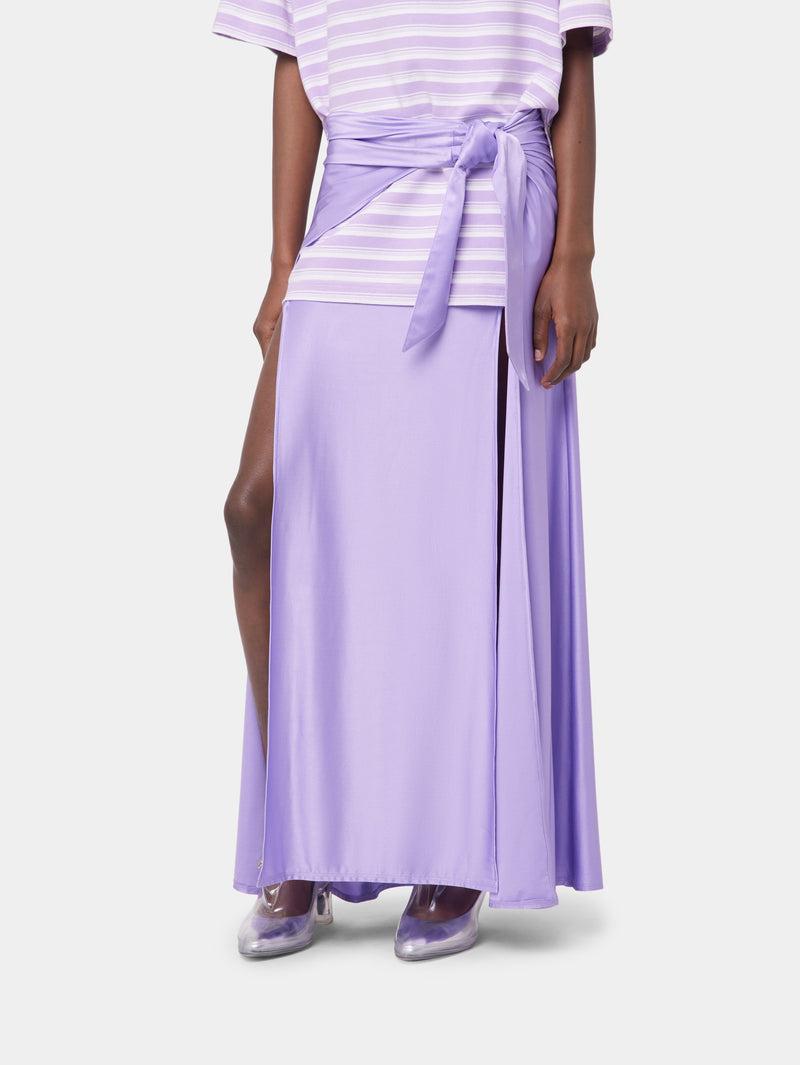 LAVENDER LONG SKIRT IN JERSEY Product Image